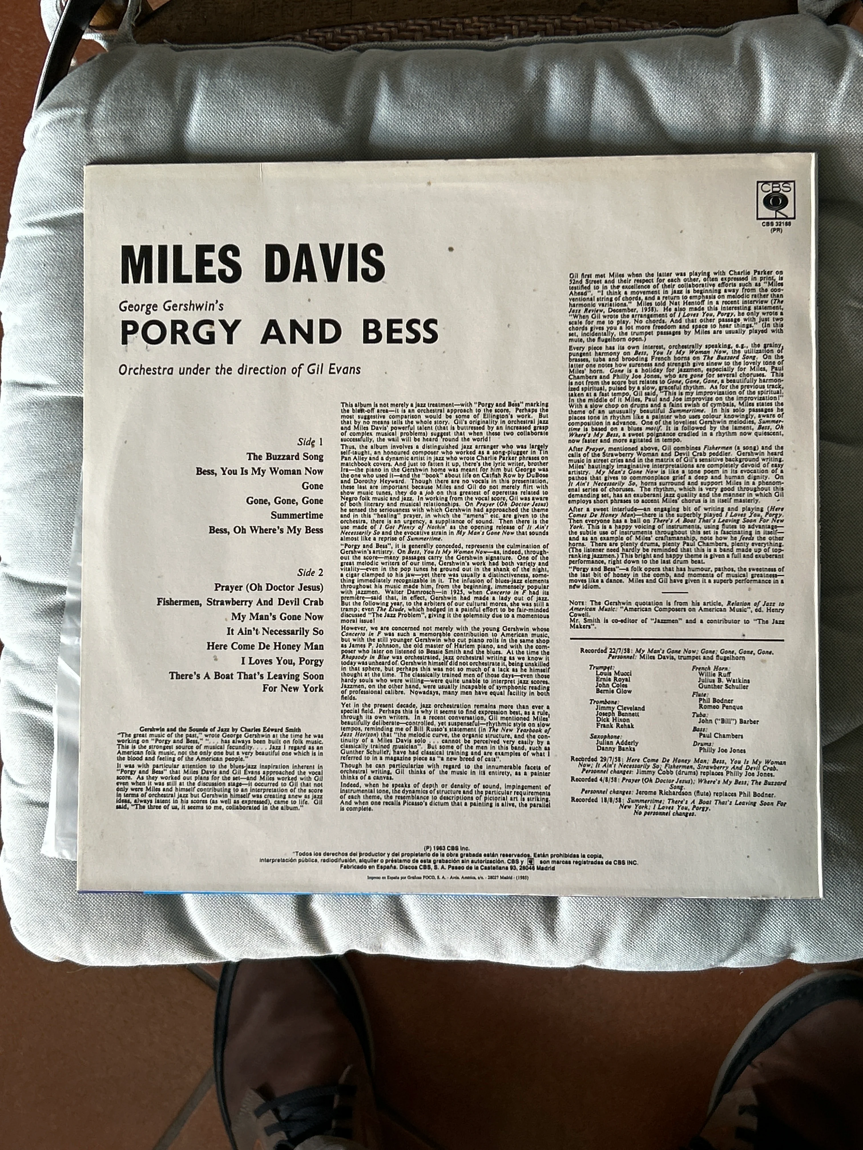 LP Miles Davis ‎– Porgy And Bess 2ª Mano - Image 2