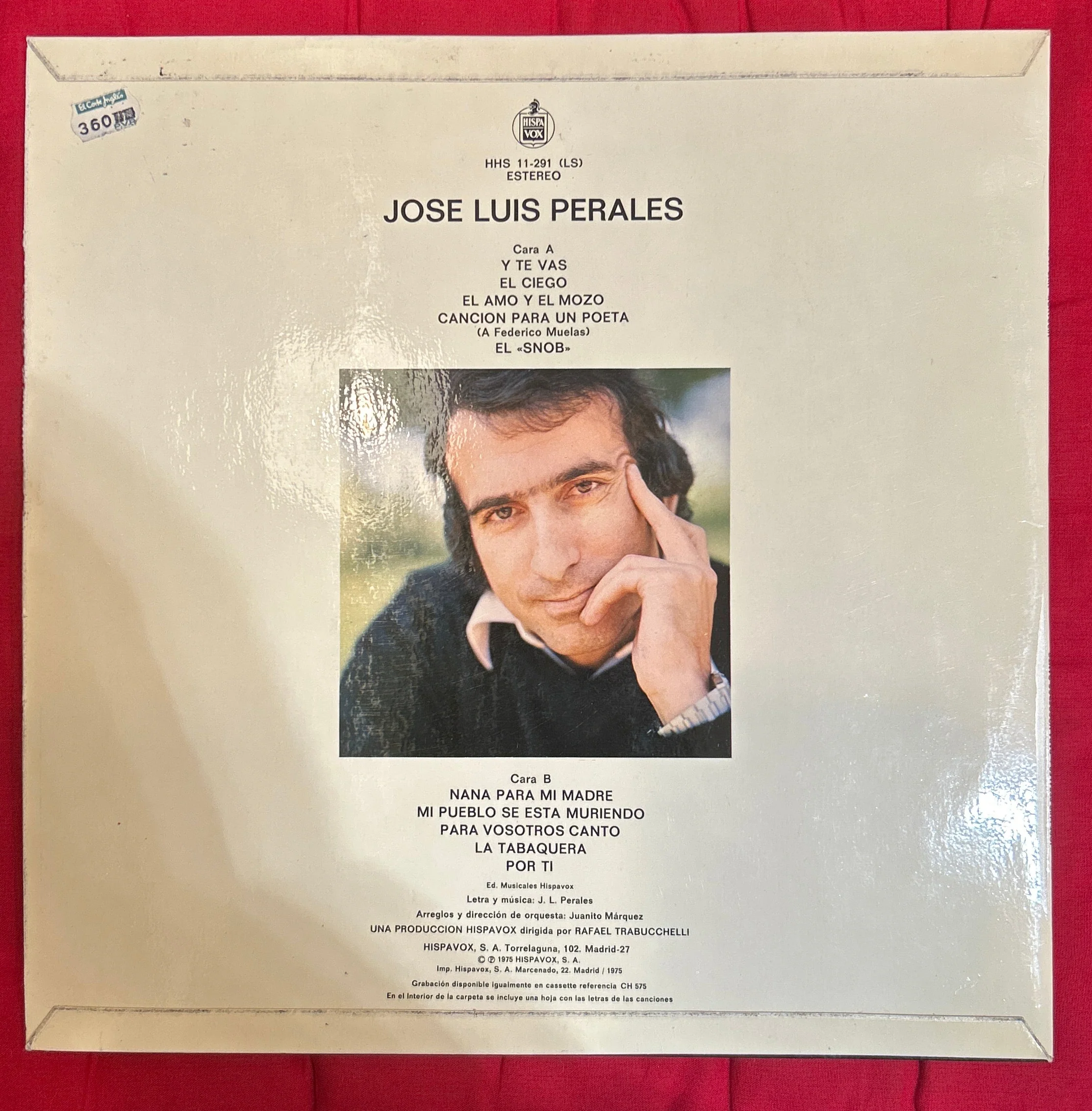 LP Jose Luis Perales ‎– Para Vosotros Canto 2ª Mano - Image 2