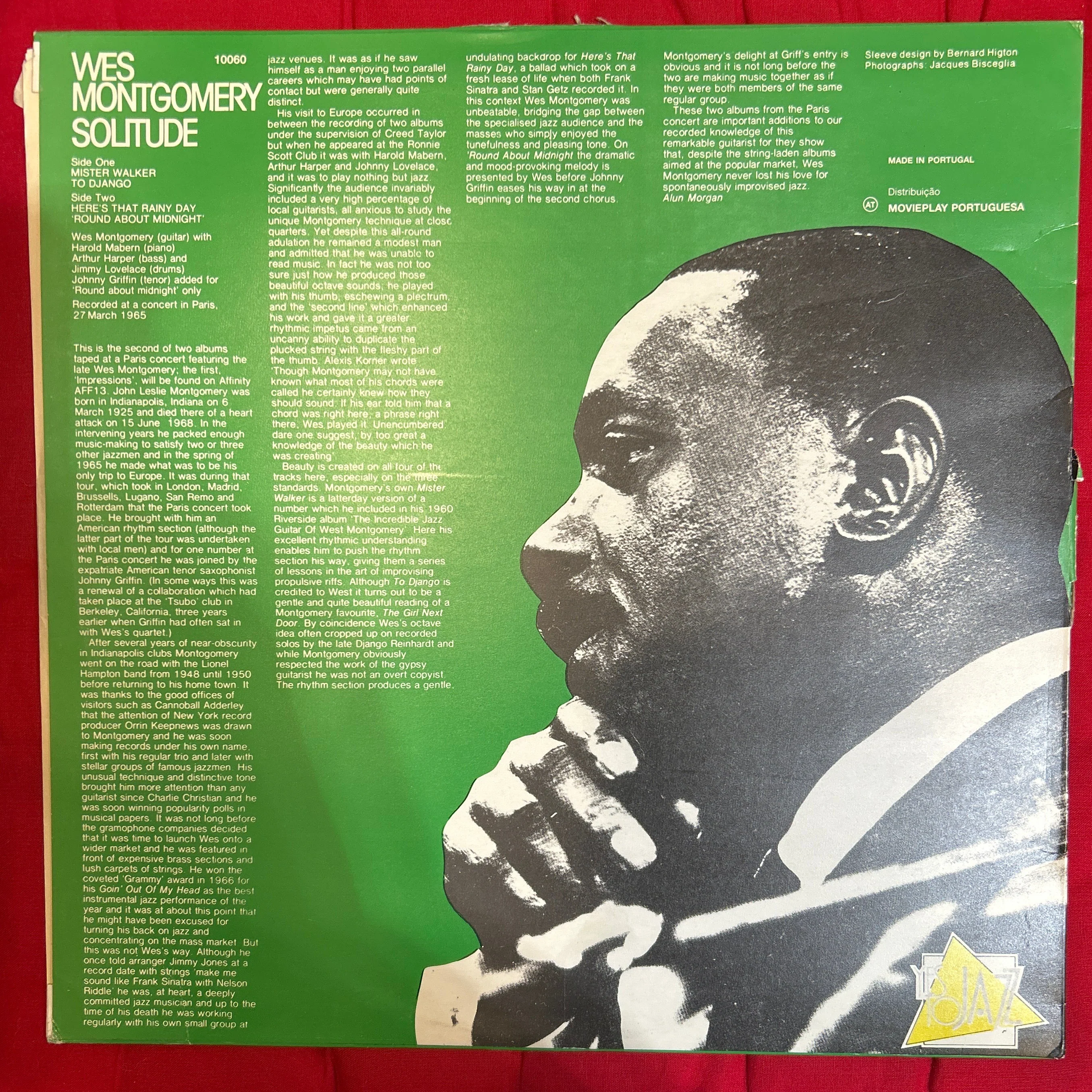 LP Wes Montgomery ‎– Solitude Ed. Portuguesa 2ª Mano - Image 2