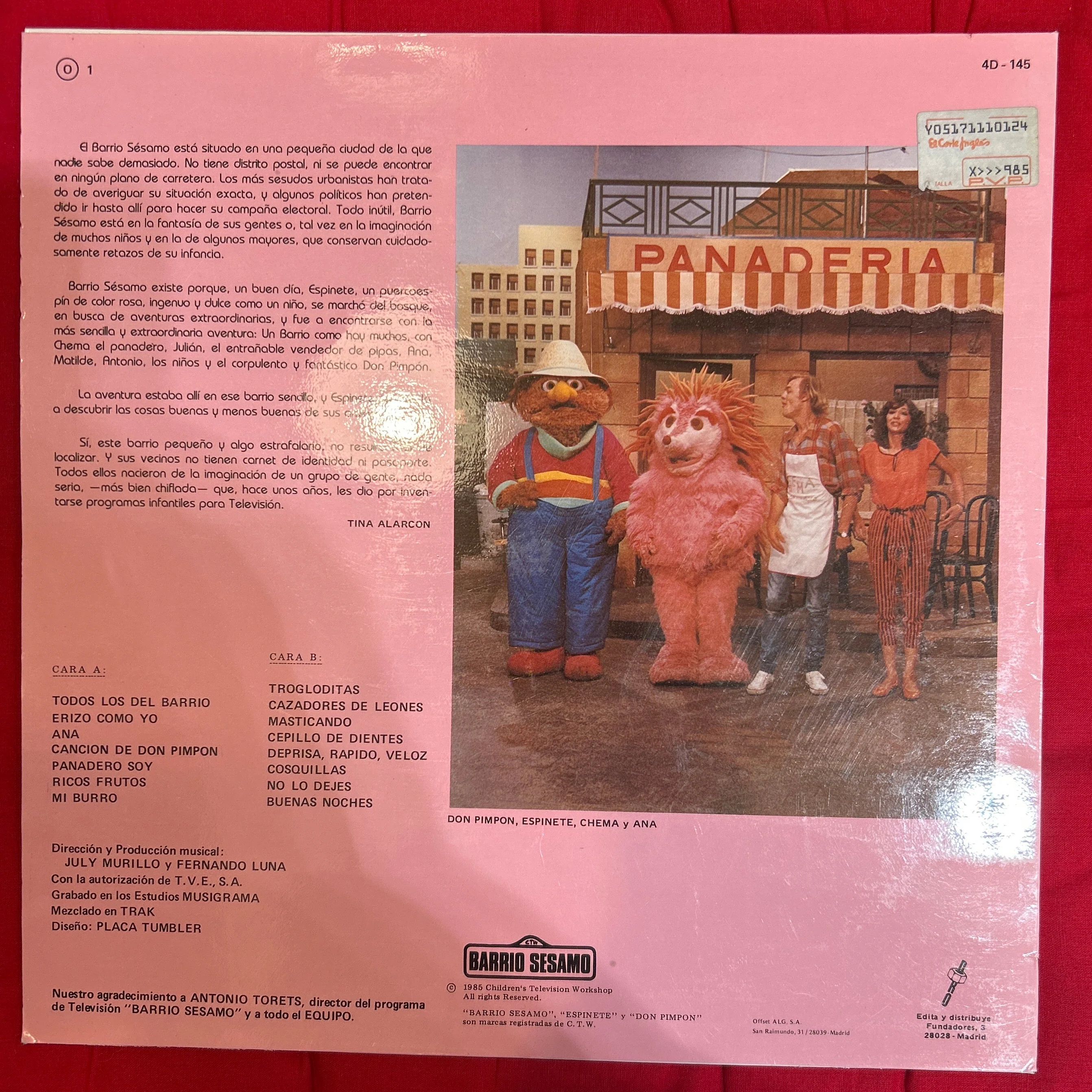 LP Barrio Sesamo ‎– Espinete y Sus Amigos 2ª mano - Image 2