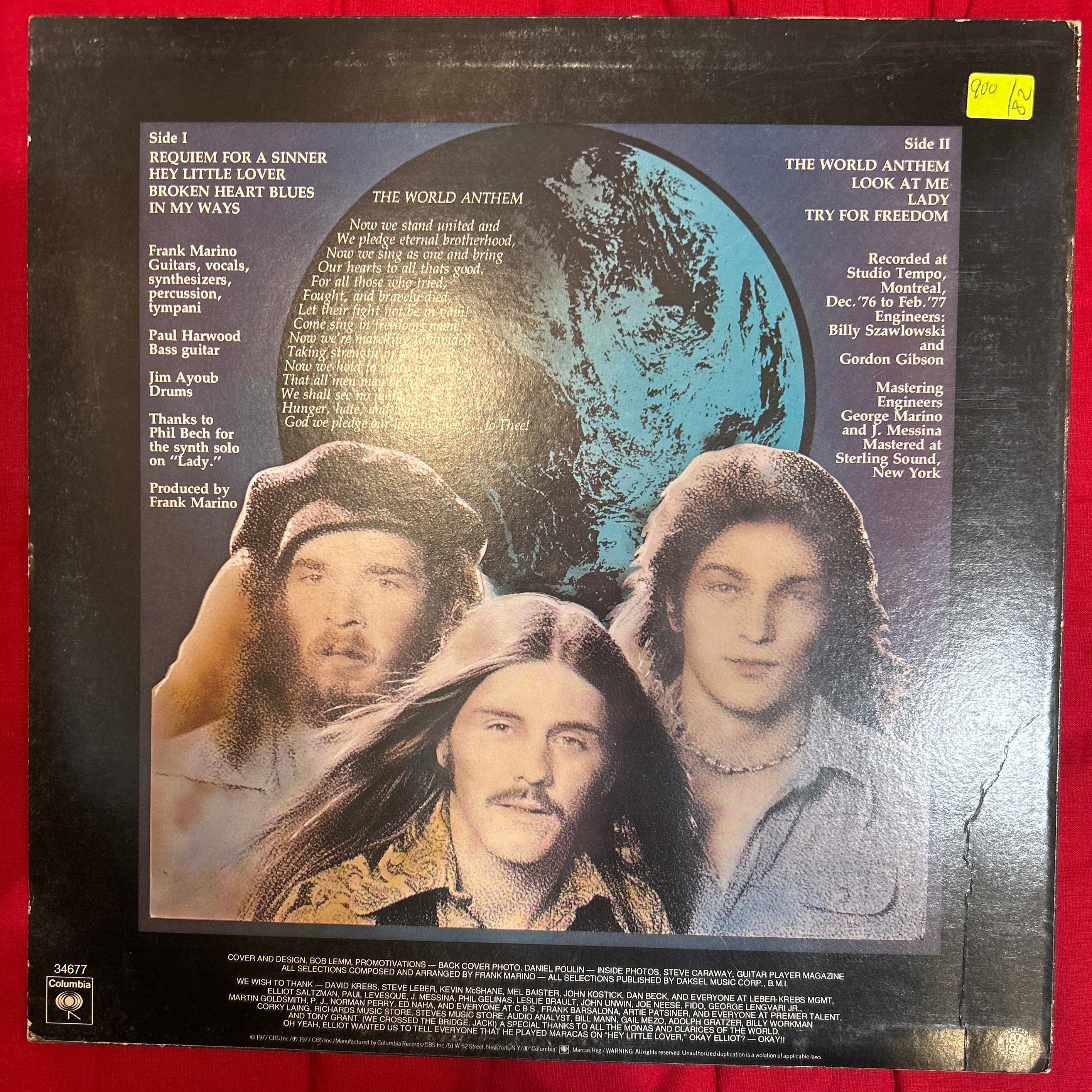 LP Frank Marino & Mahogany Rush ‎– World Anthem Ed. USA 2ª Mano - Image 2