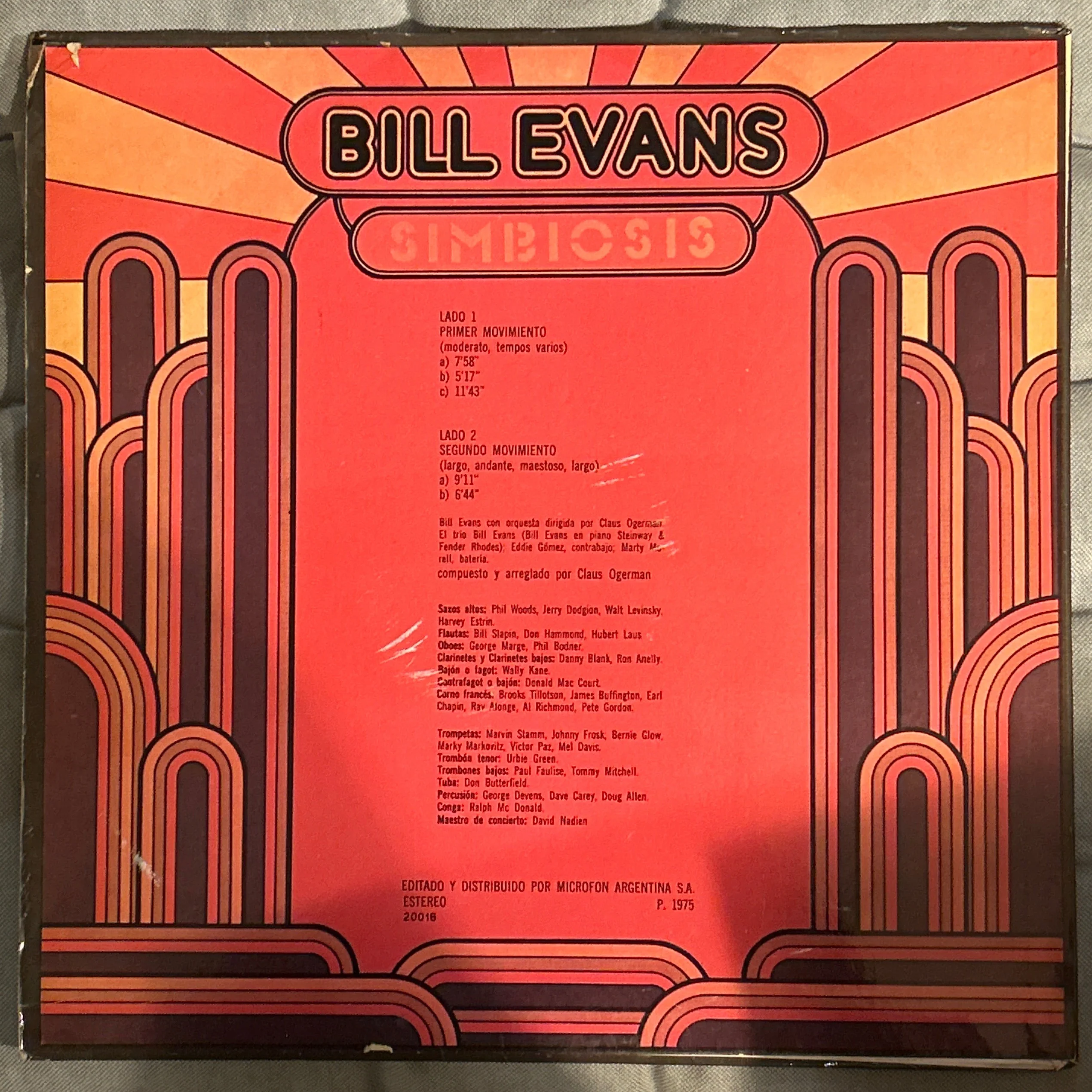 LP Bill Evans ‎– Simbiosis Ed. Argentina 2ª Mano - Image 2