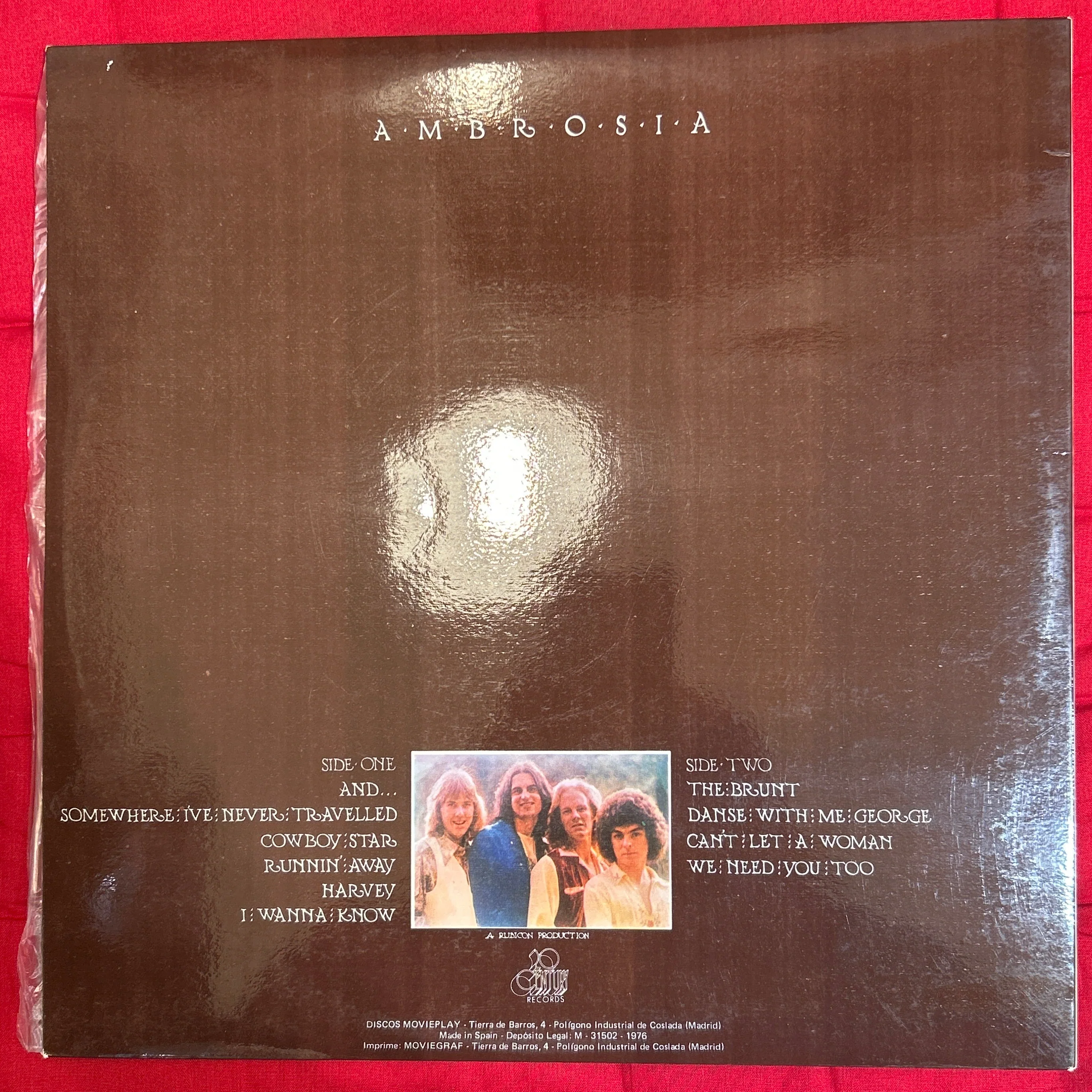 LP Ambrosia – Somewhere I've Never Travelled 2ª Mano - Image 2
