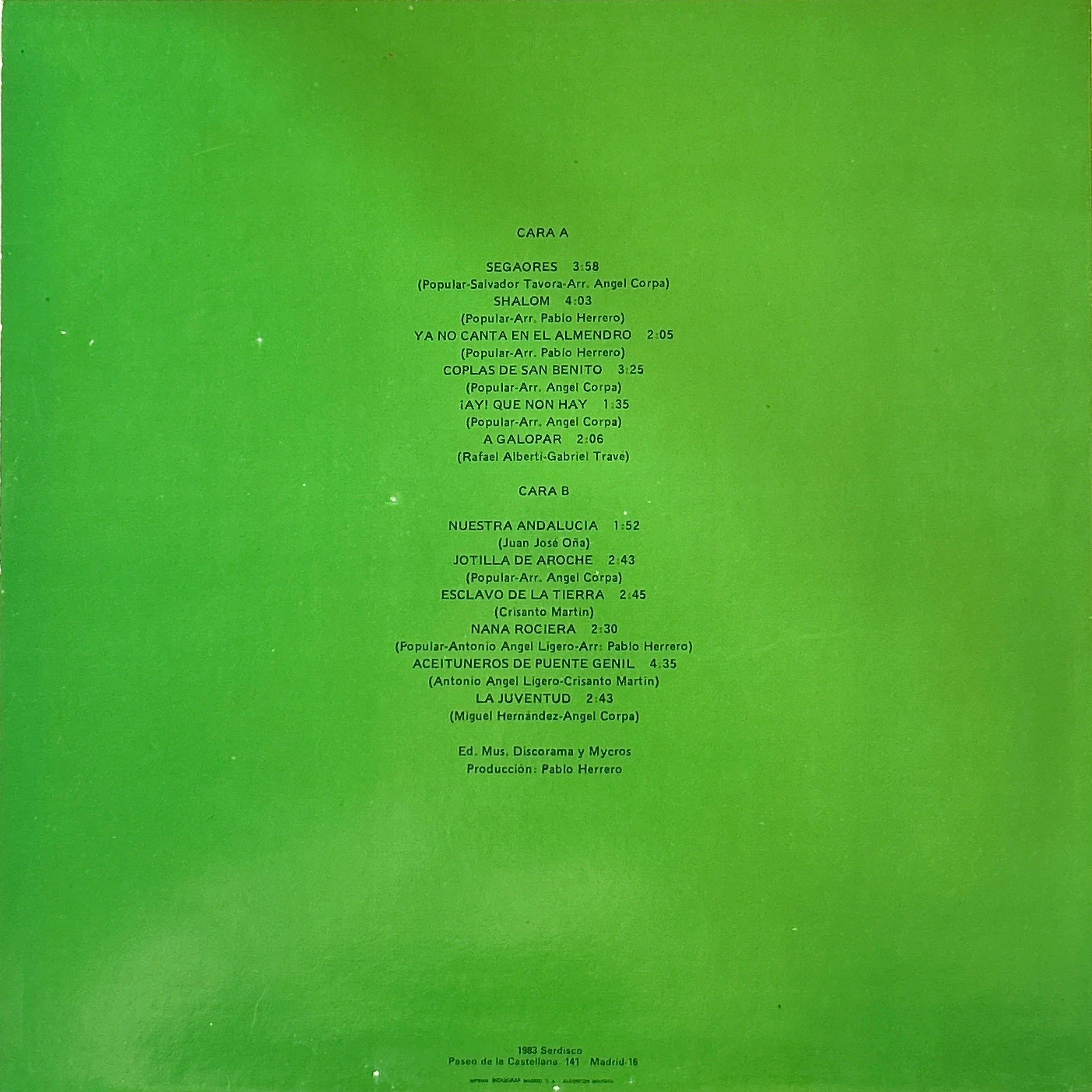 LP Jarcha ‎– Nuestra Andalucia 2ª Mano (Producto exclusivo recogida en tienda) - Image 2