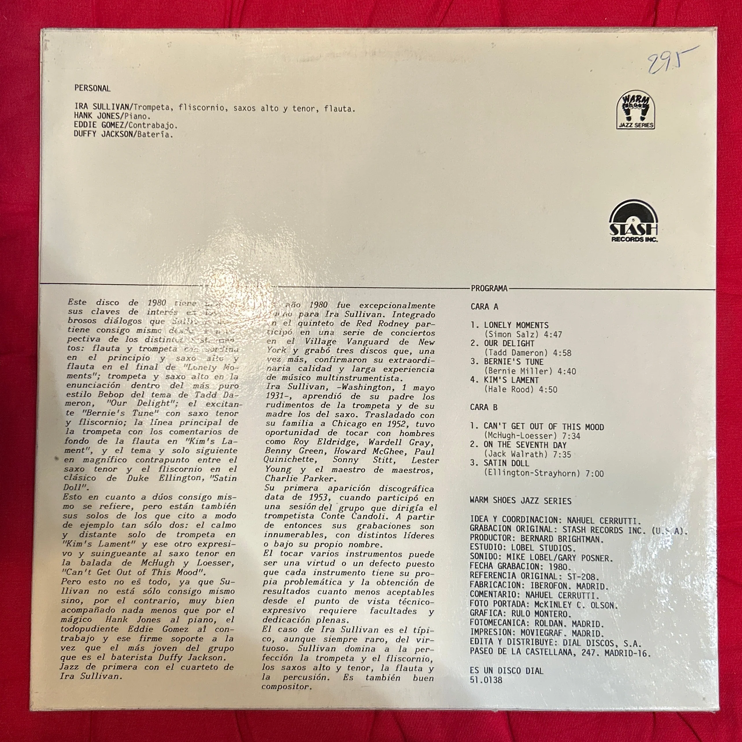LP Ira Sullivan ‎– The Incredible Ira Sullivan 2ª Mano - Image 2