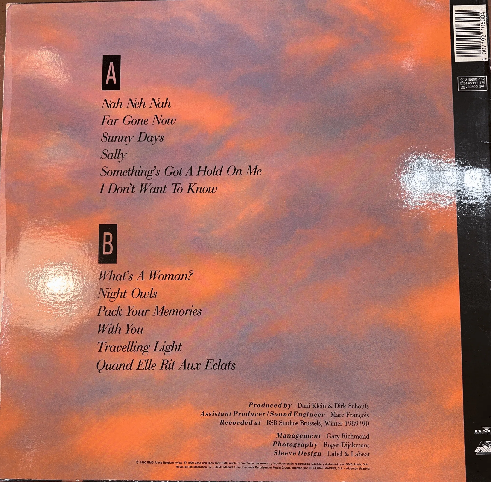 LP Vaya Con Dios ‎– Night Owls 2ª Mano (Producto exclusivo recogida en tienda) - Image 2