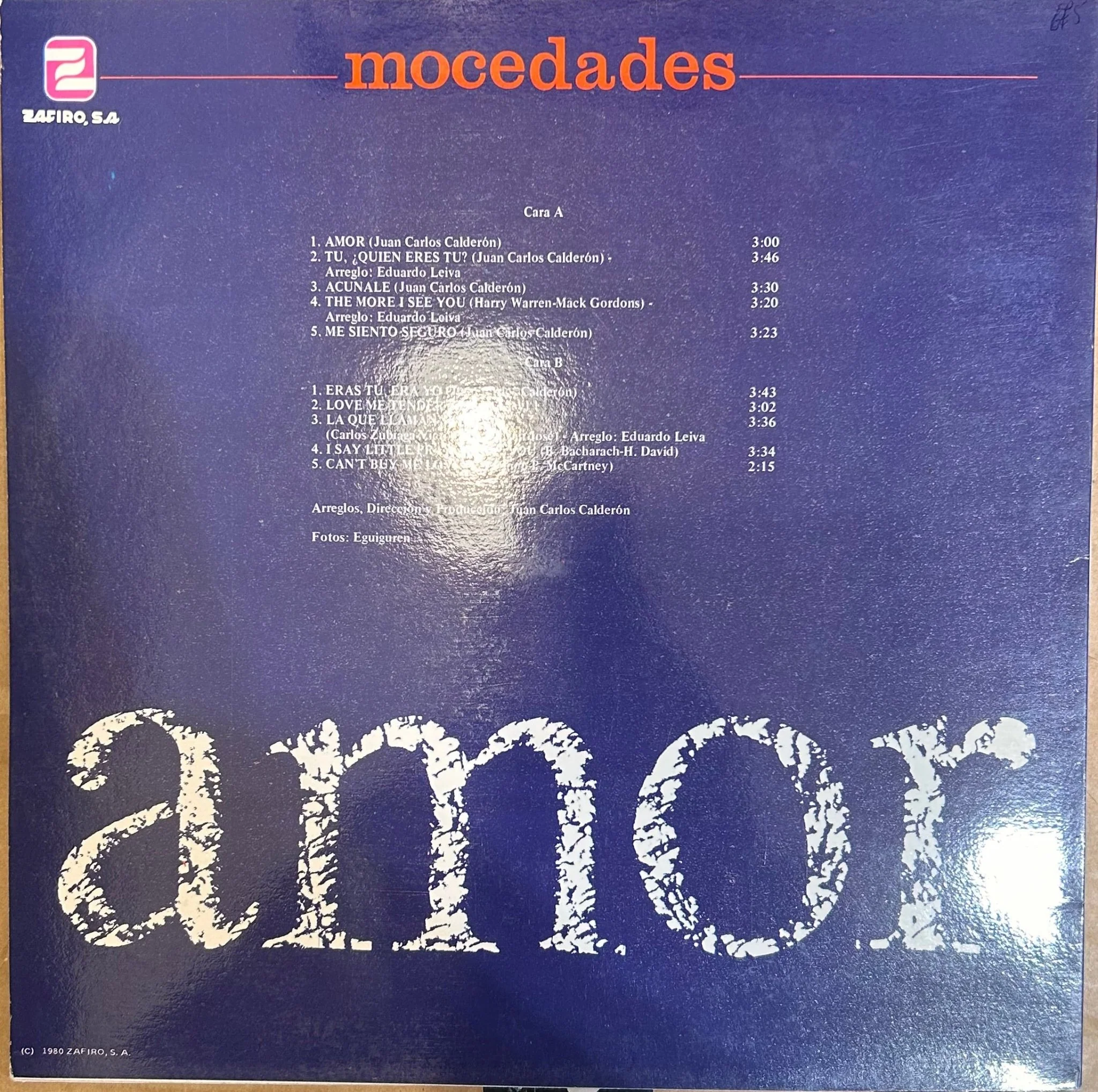 LP Mocedades ‎– Amor 2ª Mano (Producto exclusivo recogida en tienda) - Image 2