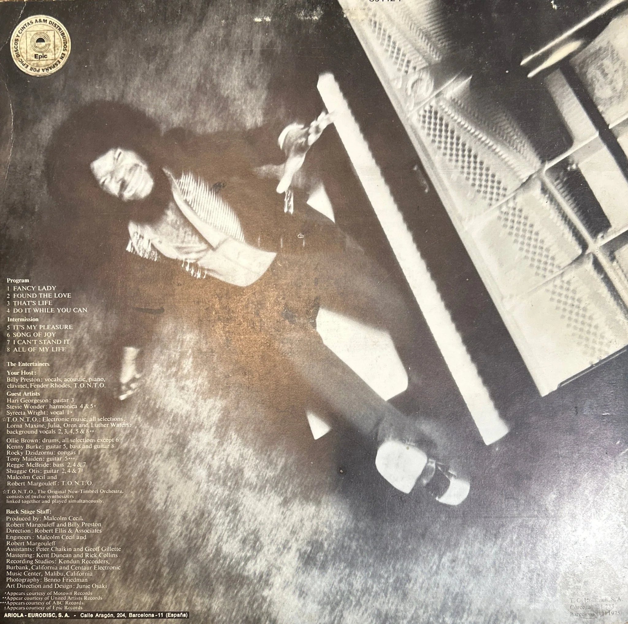 LP Billy Preston ‎– It's My Pleasure 2ª Mano (Producto exclusivo recogida en tienda) - Image 2