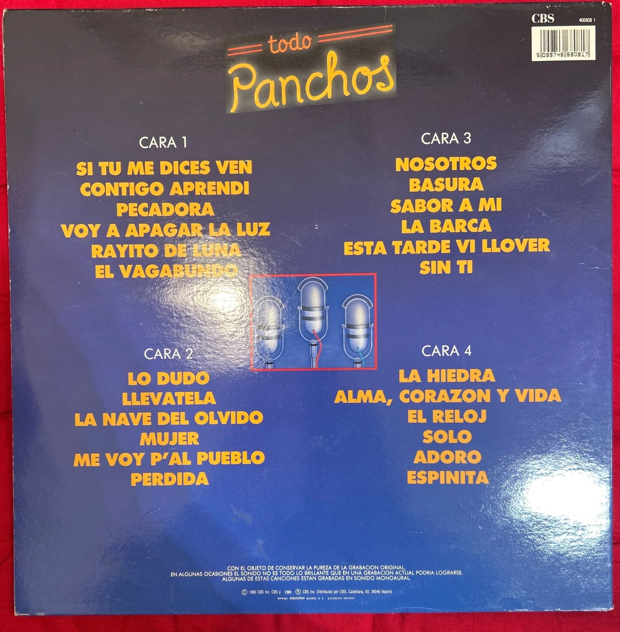 LP Los Panchos ‎– Todo Panchos (Las 24 Grandes Canciones) 2ª Mano (Producto exclusivo recogida en tienda) - Image 2