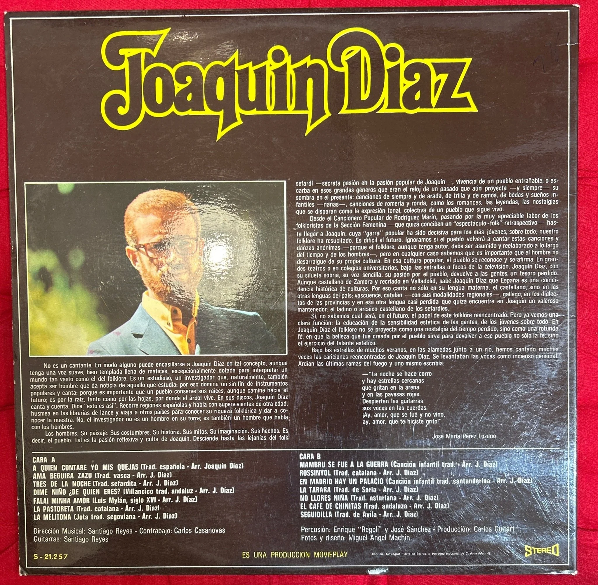 LP JoaquÃn DÃaz ‎– Del Cancionero Tradicional Vol. 1 2ª Mano (Producto exclusivo recogida en tienda) - Image 2