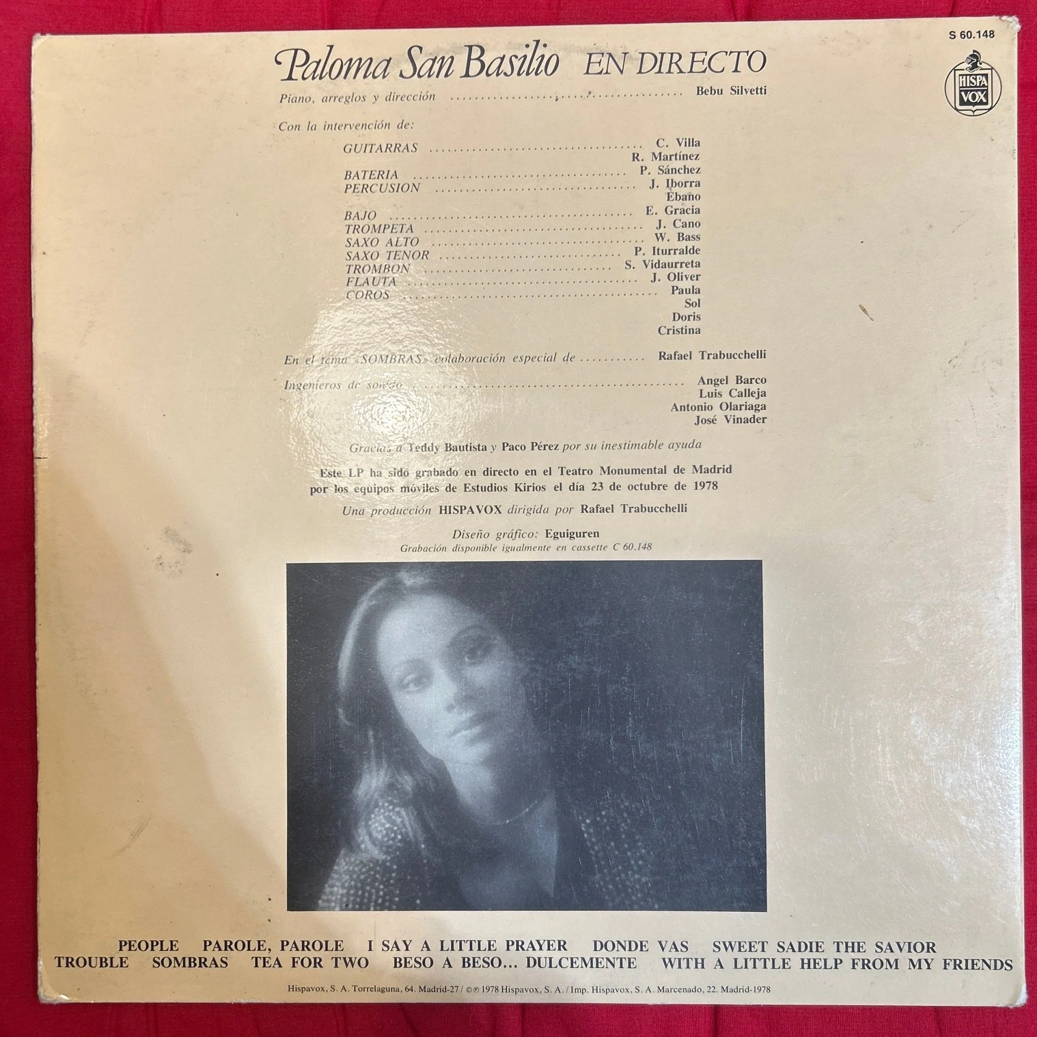 LP Paloma San Basilio ‎– En Directo 2ª mano (Producto exclusivo recogida en tienda) - Image 2