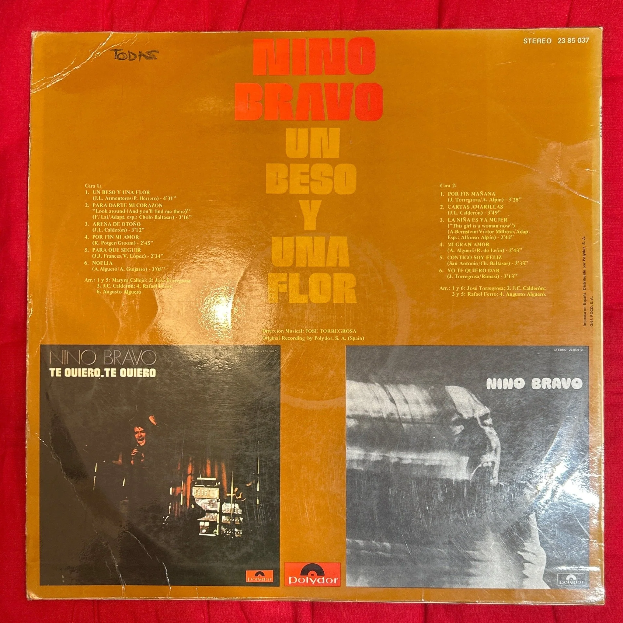 LP Nino Bravo - Un beso y una flor 2ª mano (Producto exclusivo recogida en tienda) - Image 2