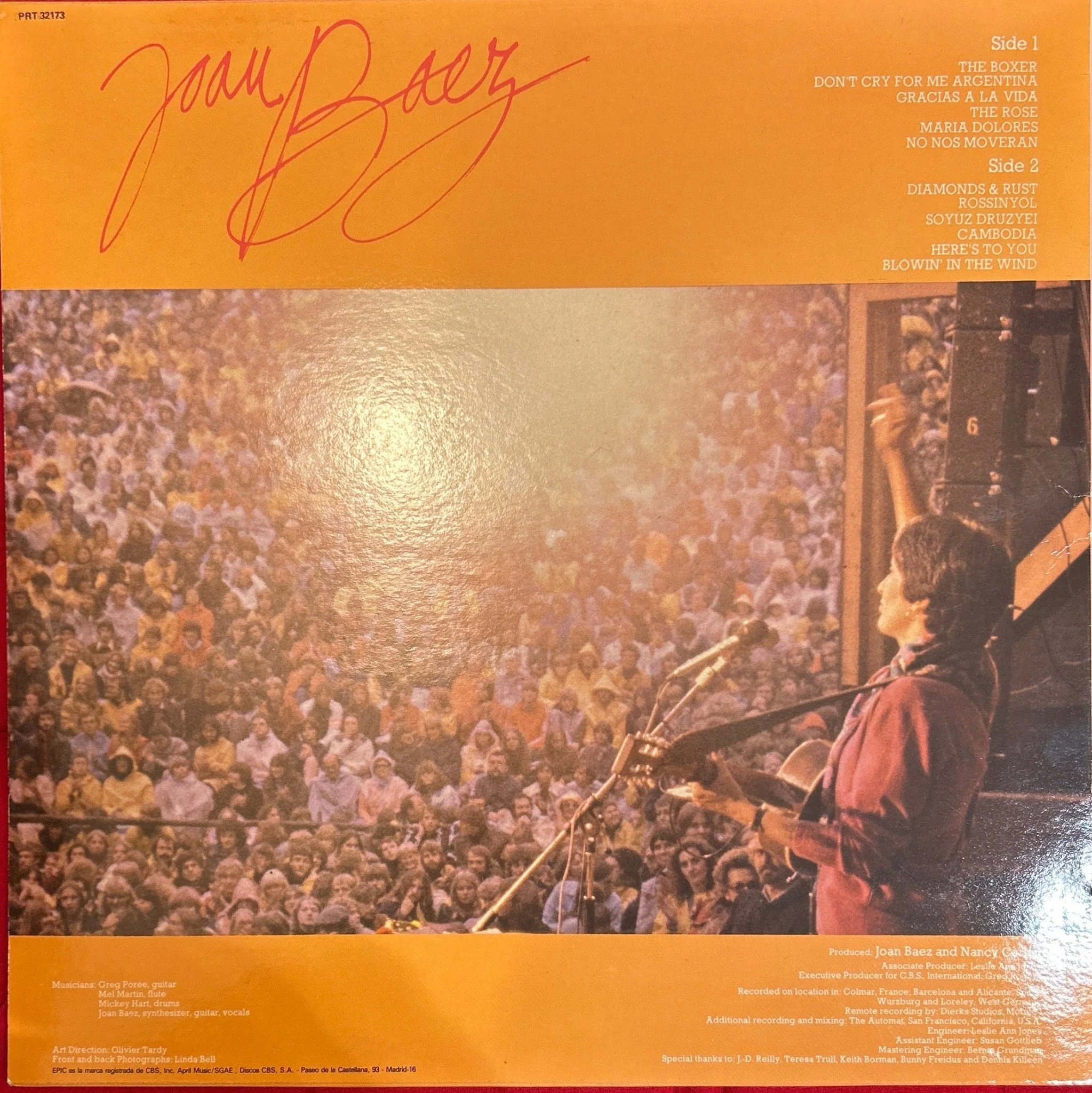 LP Joan Baez ‎– Tour Europea 2ª Mano (Producto exclusivo recogida en tienda) - Image 2