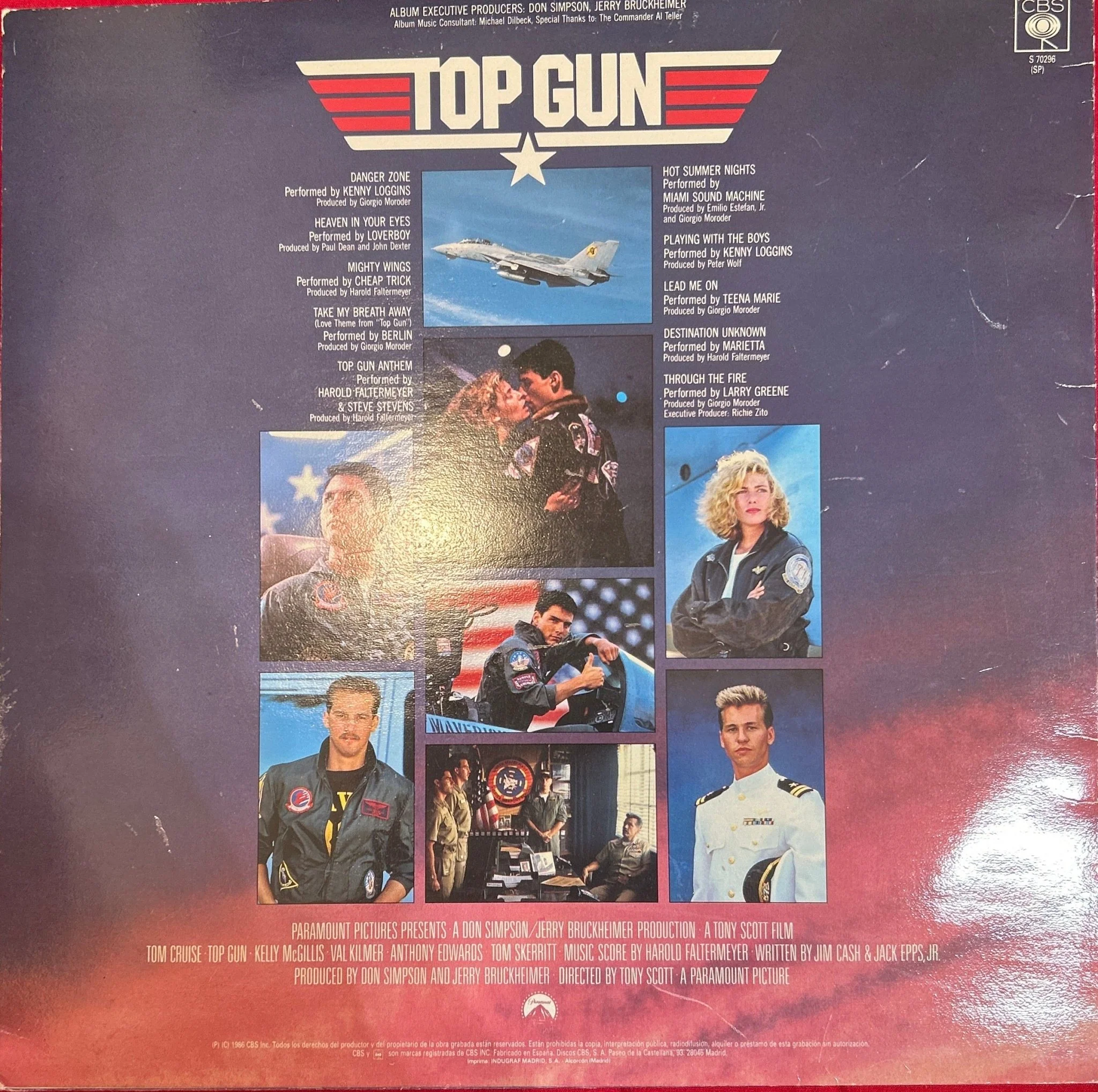 LP Banda Sonora - V/A ‎– Top Gun  2ª Mano - Image 2