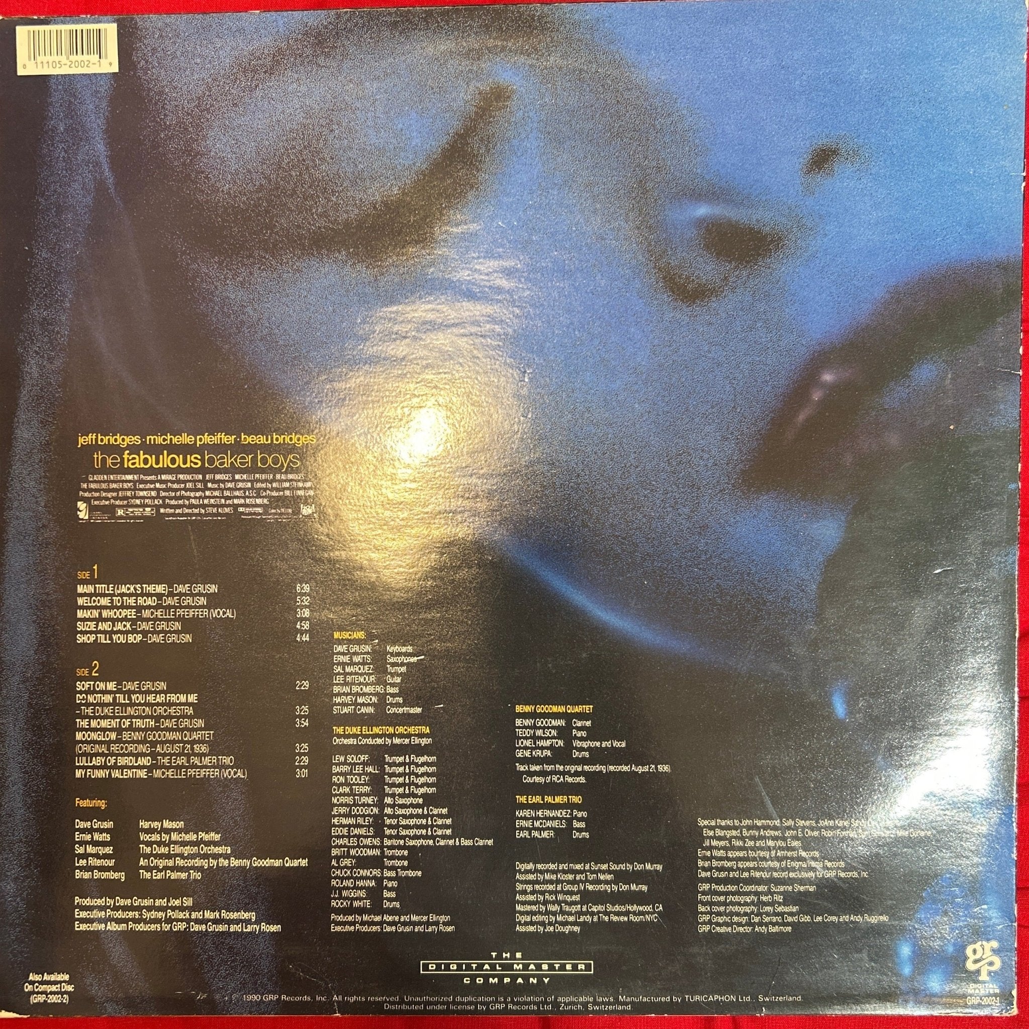 LP Banda Sonora -  Dave Grusin ‎– The Fabulous Baker Boys 2ª Mano - Image 2