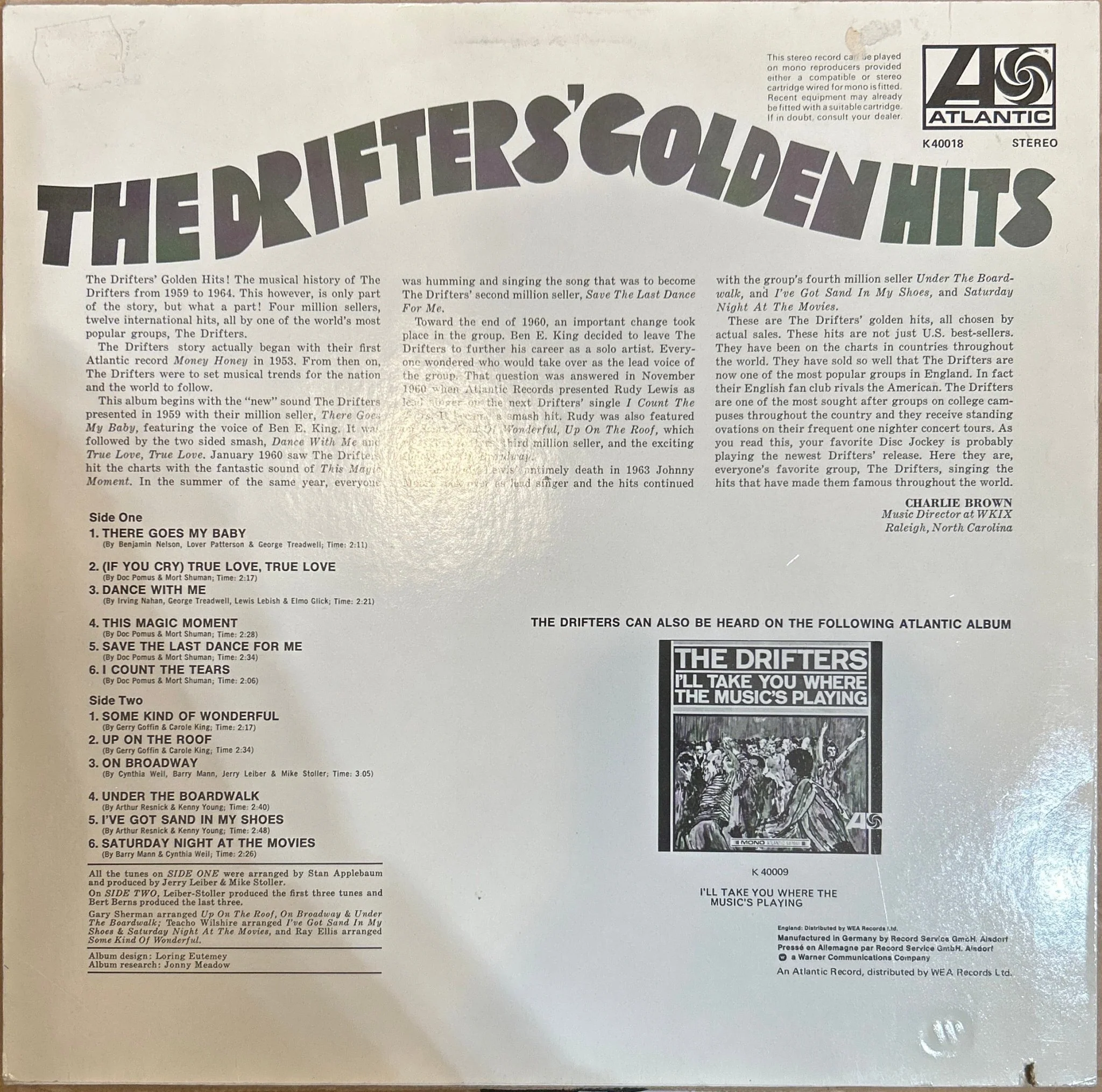 LP The Drifters ‎– The Drifters' Golden Hits 2ª Mano - Image 2