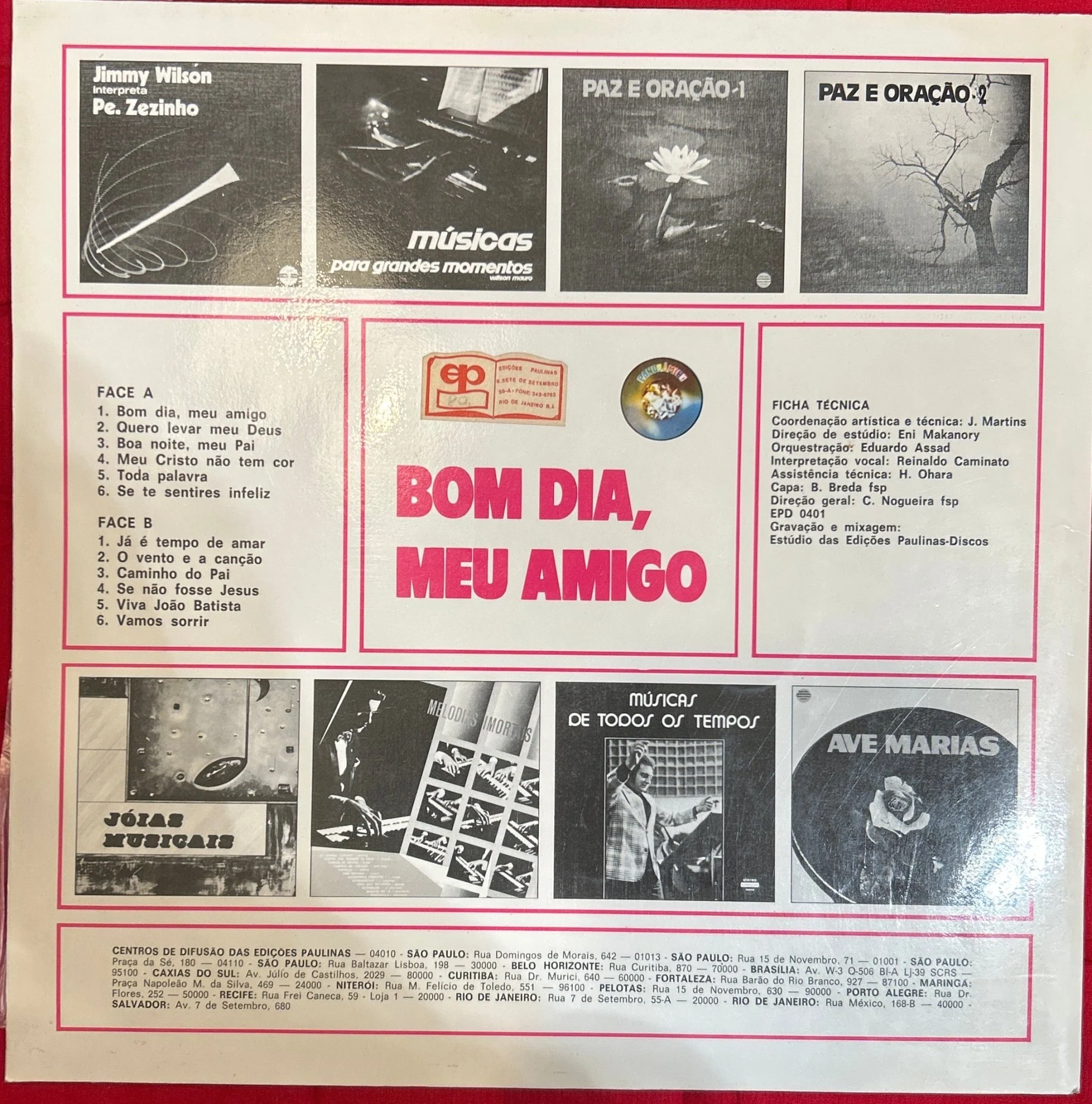 LP Reinaldo ‎– Bom Dia, Meu Amigo Ed. Brasileña 2ª Mano - Image 2