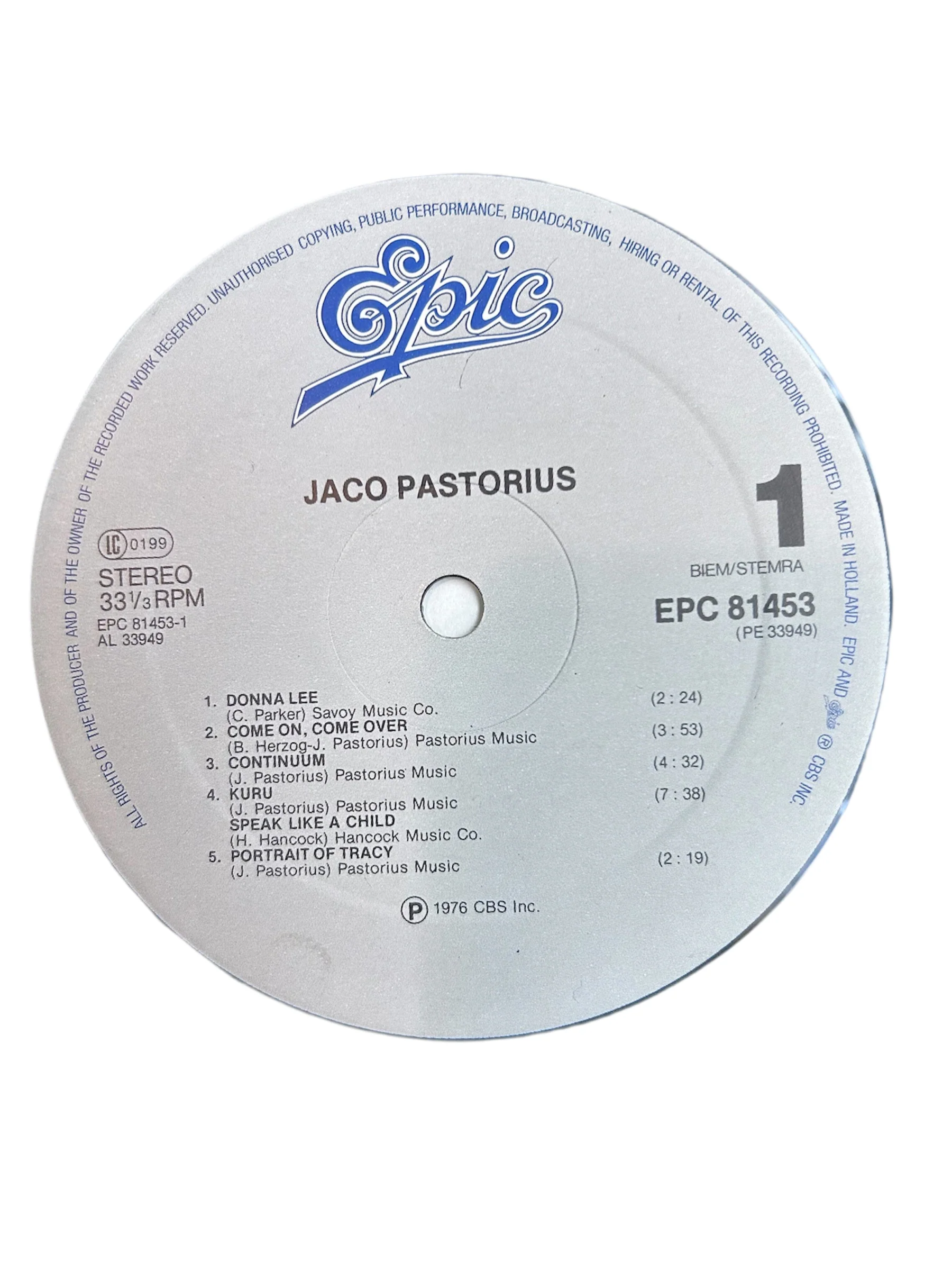 LP Jaco Pastorius - Jaco Pastorius 2ªmano - Image 3