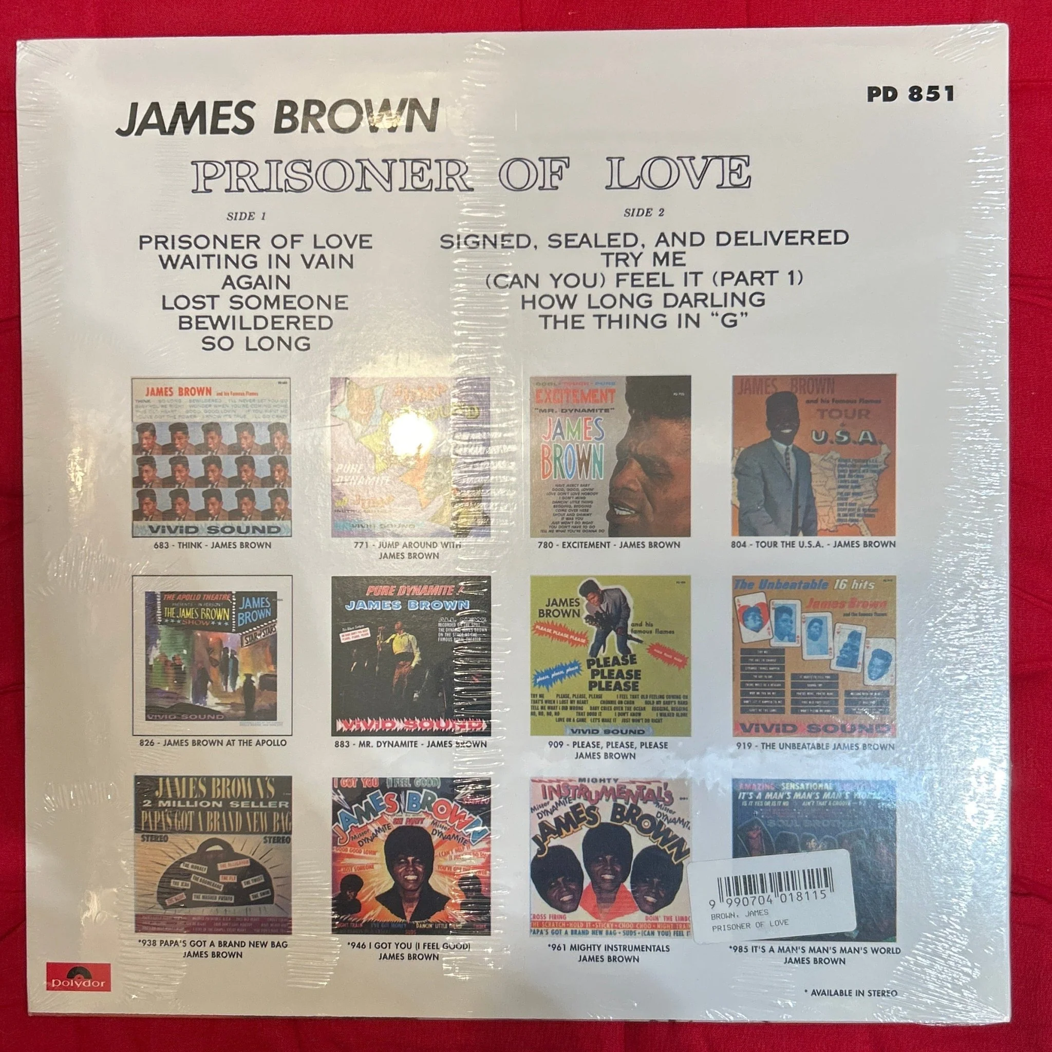 LP James Brown ‎– Prisoner Of Love Ed. Americana Nuevo precintado - Image 2