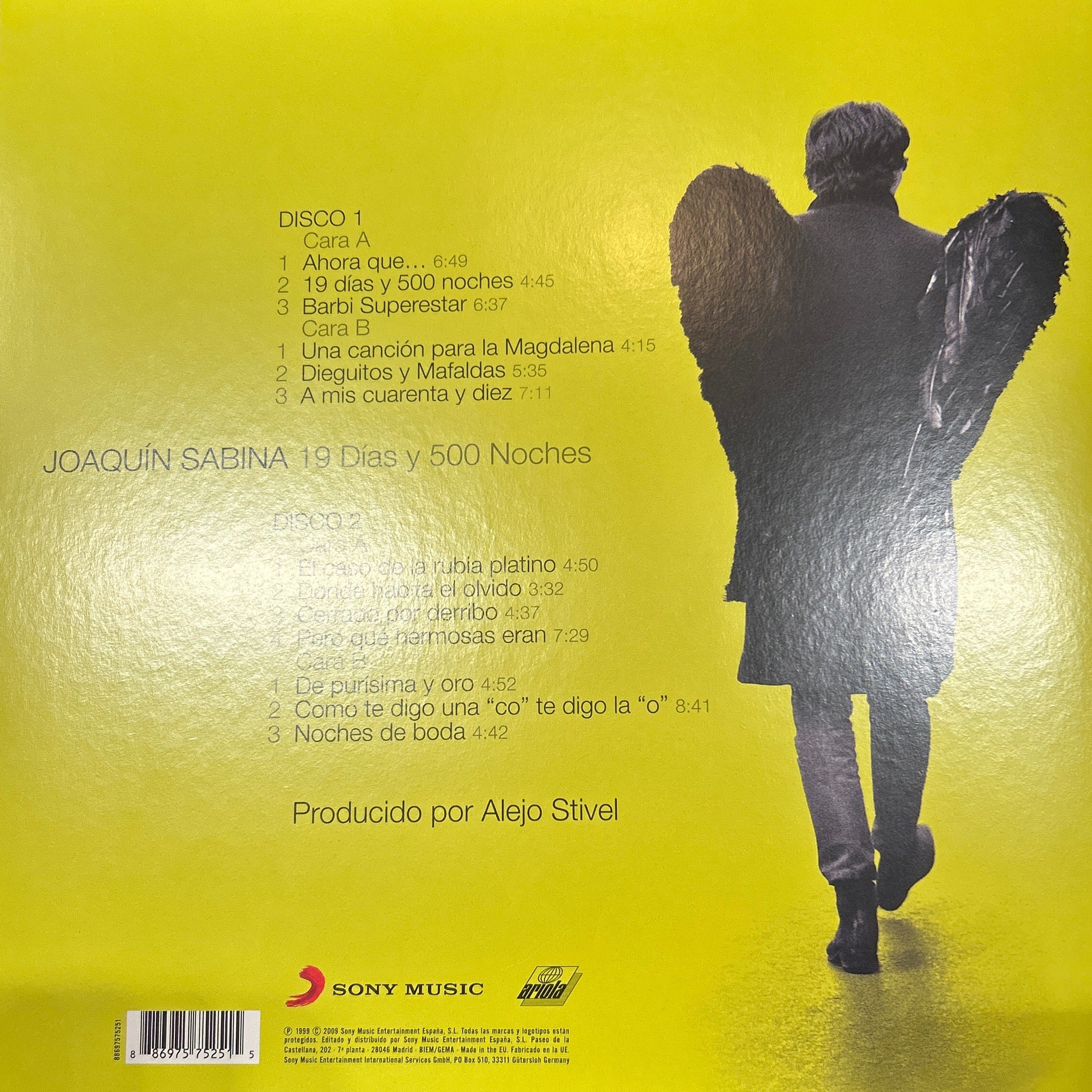 LP Joaquín Sabina ‎– 19 Días Y 500 Noches 2ª Mano - Image 2