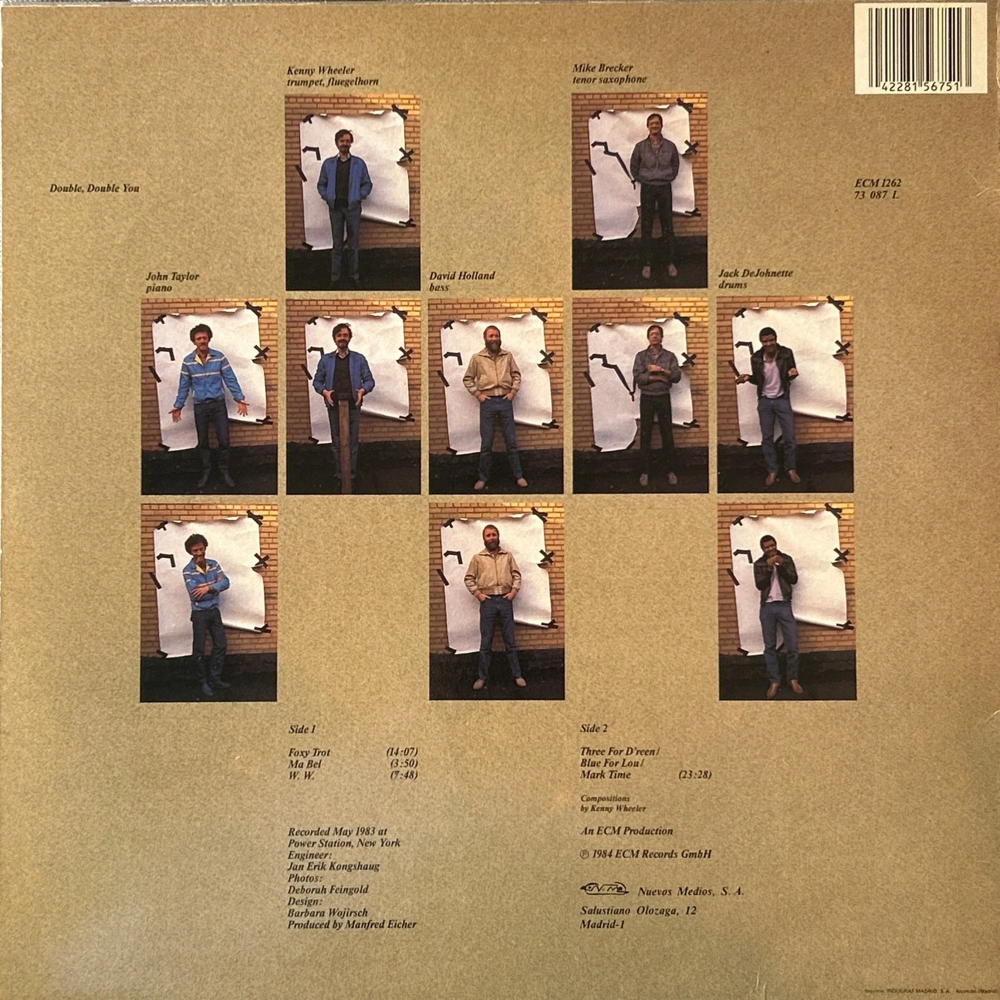 LP Kenny Wheeler, Mike Brecker, John Taylor, David Holland, Jack Dejohnette ‎– Double, Double You 2ª Mano - Image 2