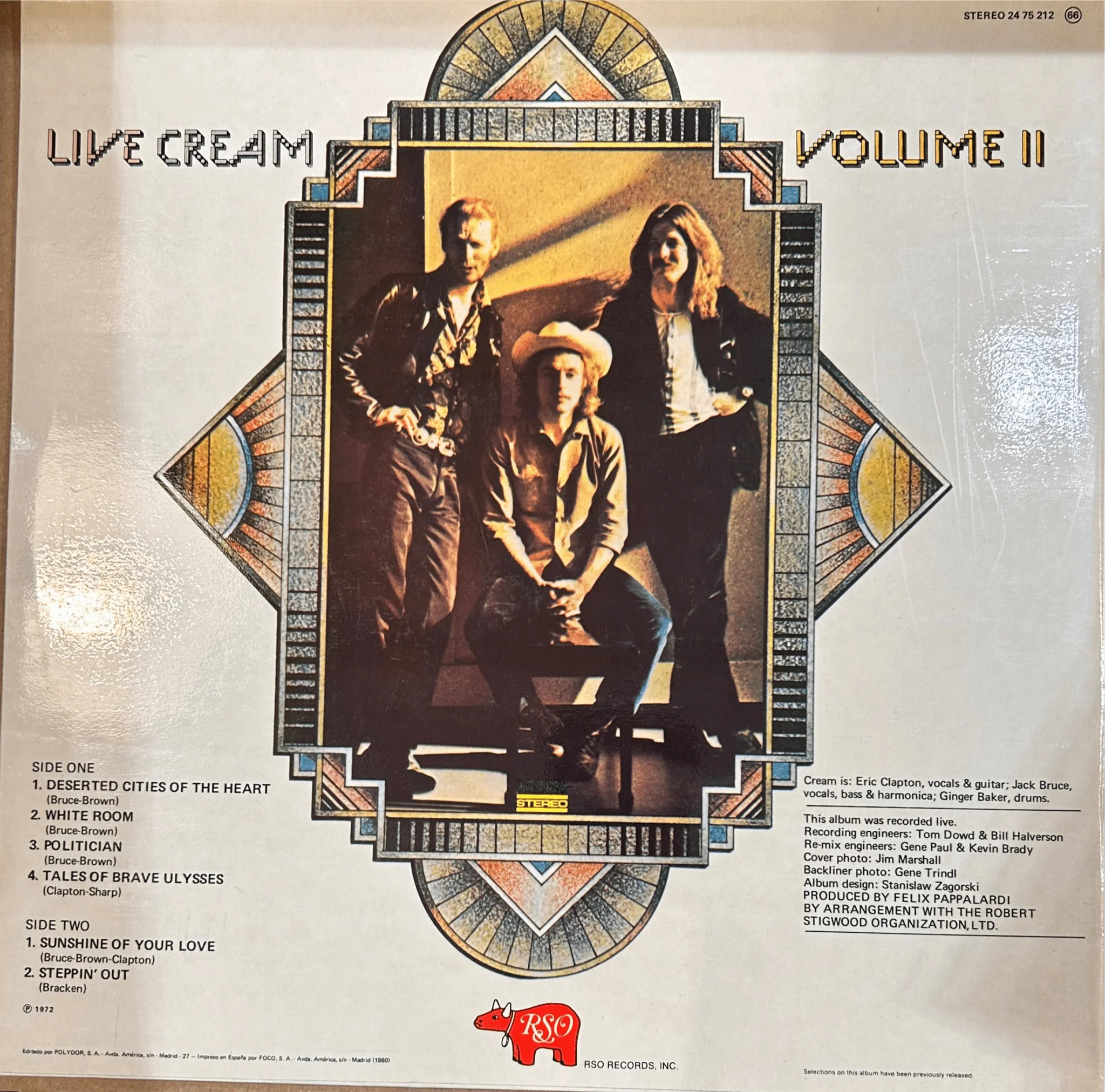 LP Cream – Live Cream Volume II 2ª mano - Image 2