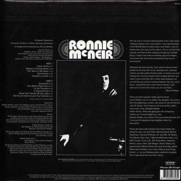 LP Ronnie McNeir – Ronnie McNeir Nuevo precintado - Image 2