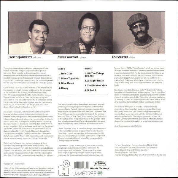 LP Cedar Walton / Ron Carter / Jack DeJohnette – Cedar Walton / Ron Carter / Jack DeJohnette Nuevo precintado - Image 2