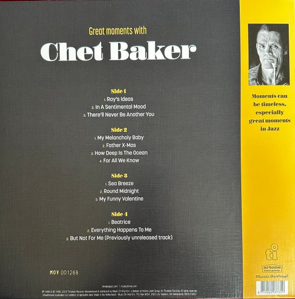 LP Chet Baker ‎– Great Moments With Chet Baker Nuevo precintado - Image 2