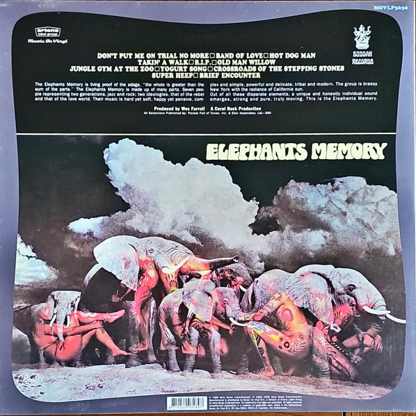 LP Elephants Memory – Elephant's Memory Nuevo precintado - Image 2