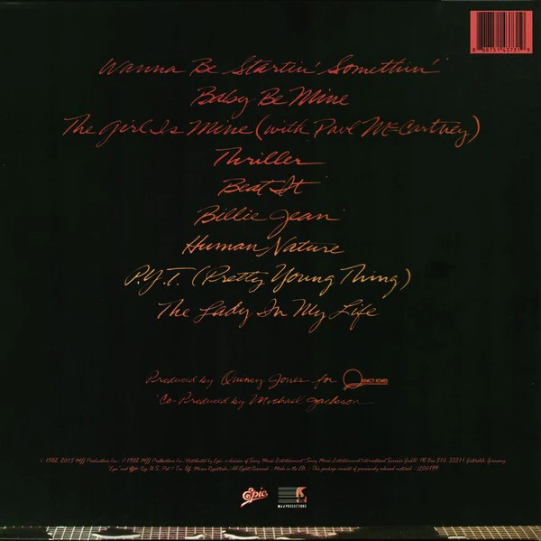LP Michael Jackson ‎– Thriller Nuevo precintado - Image 2