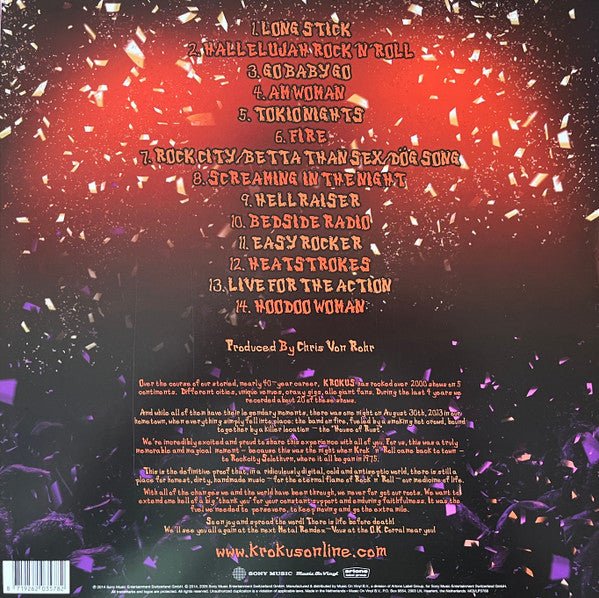 LP Krokus – Long Stick Goes Boom (Live From The House Of Rust) Nuevo precintado - Image 2