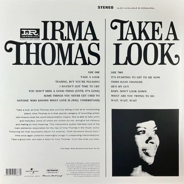 LP Irma Thomas – Take A Look Nuevo precintado - Image 2
