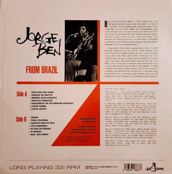 LP Jorge Ben – From Brazil Nuevo precintado - Image 2