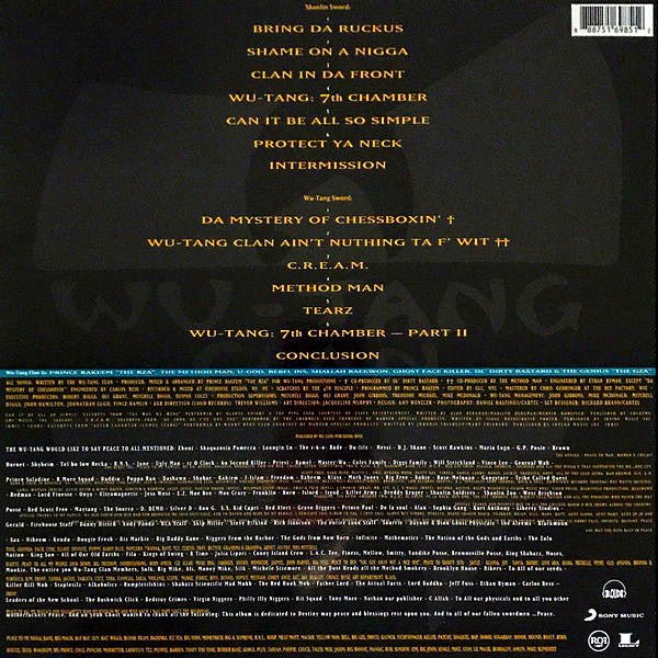 LP Wu-Tang Clan ‎– Enter The Wu-Tang (36 Chambers) Nuevo precintado - Image 2