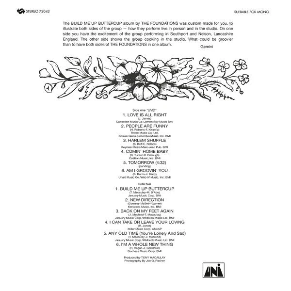 LP The Foundations – Build Me Up Buttercup Nuevo precintado - Image 2