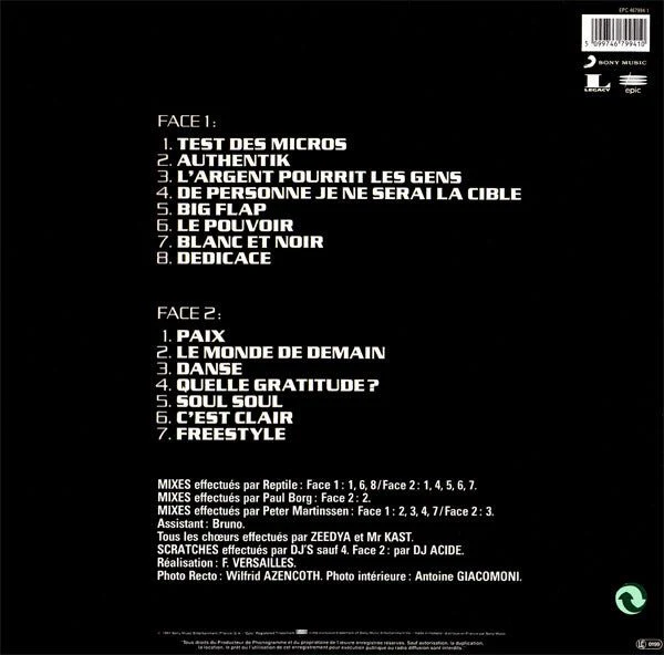 LP Suprême NTM ‎– Authentik Nuevo precintado - Image 2