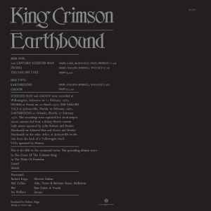 LP King Crimson ‎– Earthbound Nuevo precintado - Image 2
