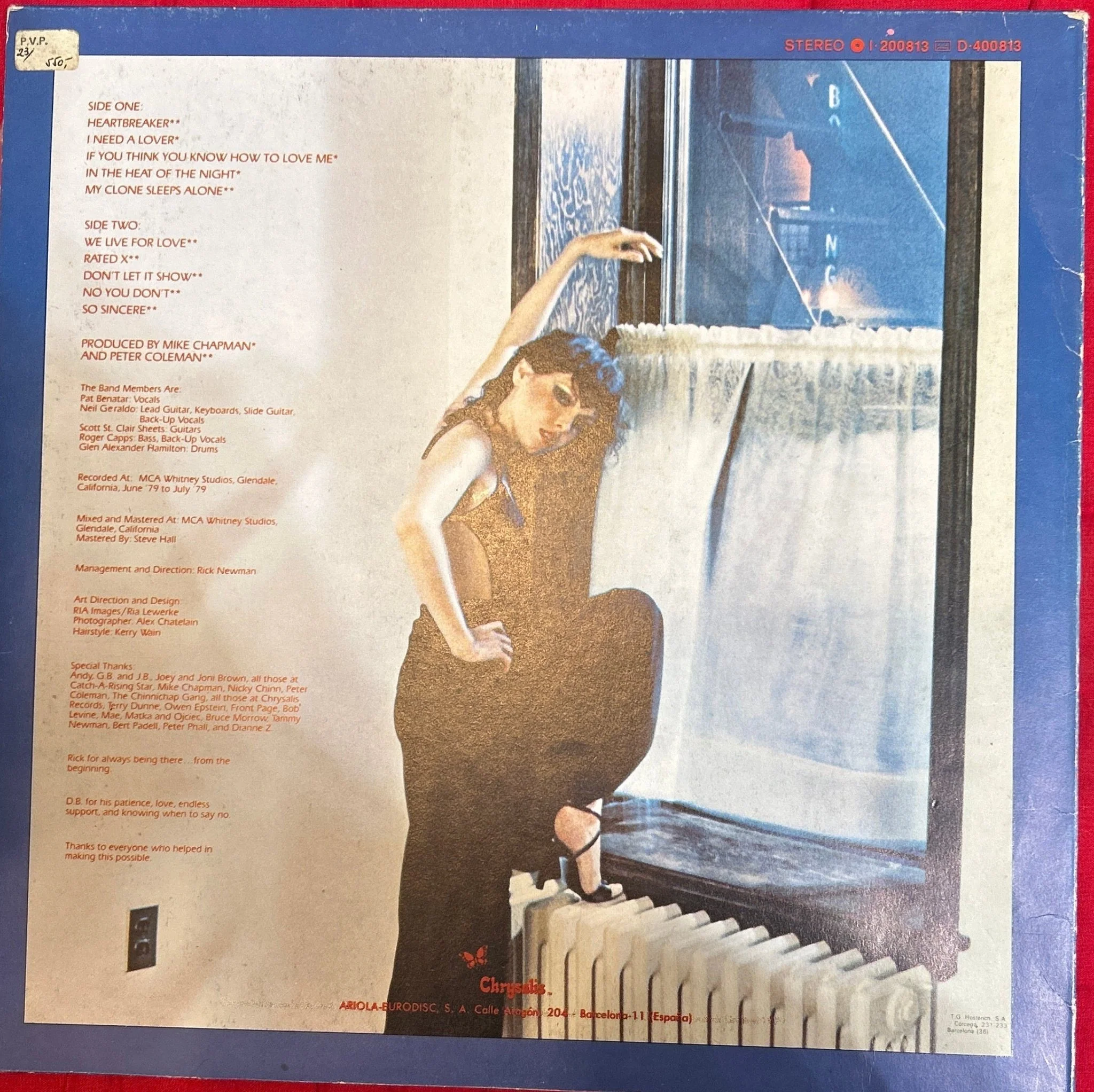 LP Pat Benatar ‎– In The Heat Of The Night 2ª Mano (Producto exclusivo recogida en tienda) - Image 2