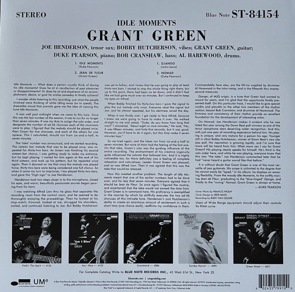 LP Grant Green ‎– Idle Moments Nuevo precintado - Image 2