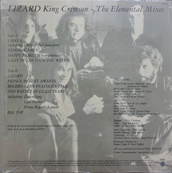 LP King Crimson ‎– Lizard (Elemental Mixes) Nuevo precintado - Image 2