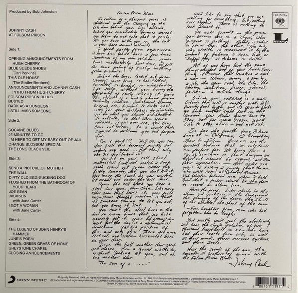 LP Johnny Cash – At Folsom Prison Nuevo precintado - Image 2