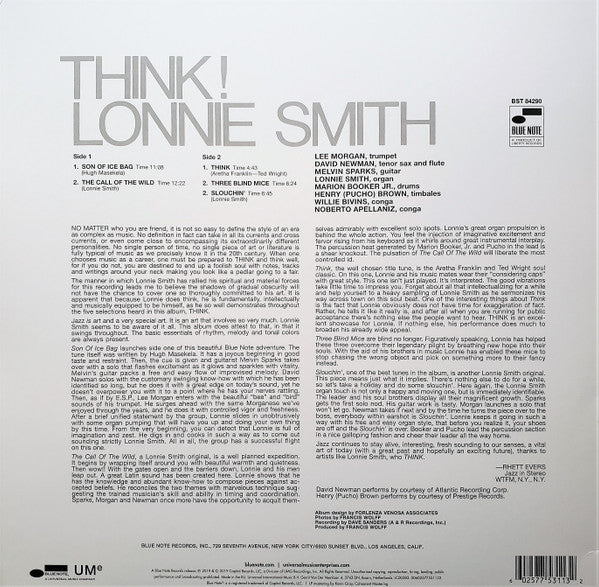 LP Lonnie Smith ‎– Think! Nuevo precintado - Image 2