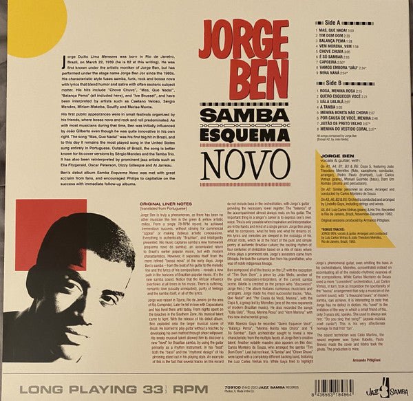 LP Jorge Ben – Samba Esquema Novo Nuevo precintado - Image 2