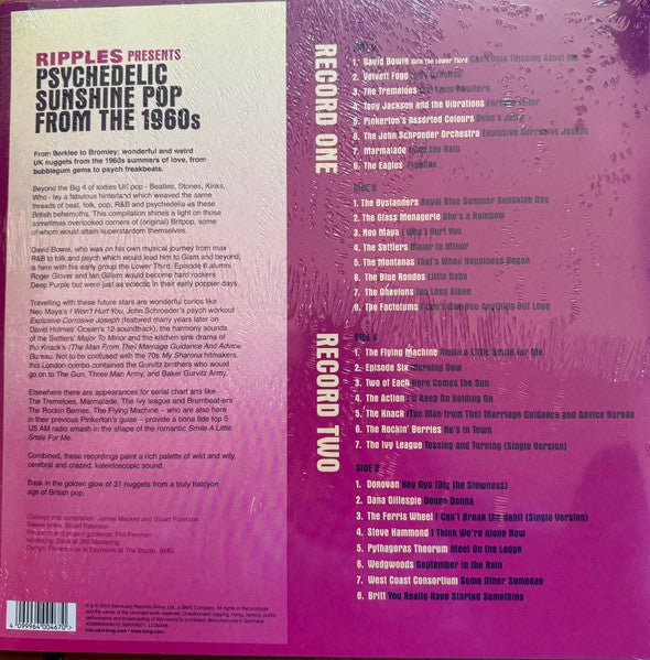 LP V/A – Ripples Presents Psychedelic Sunshine Pop From The 1960s Nuevo precintado - Image 2