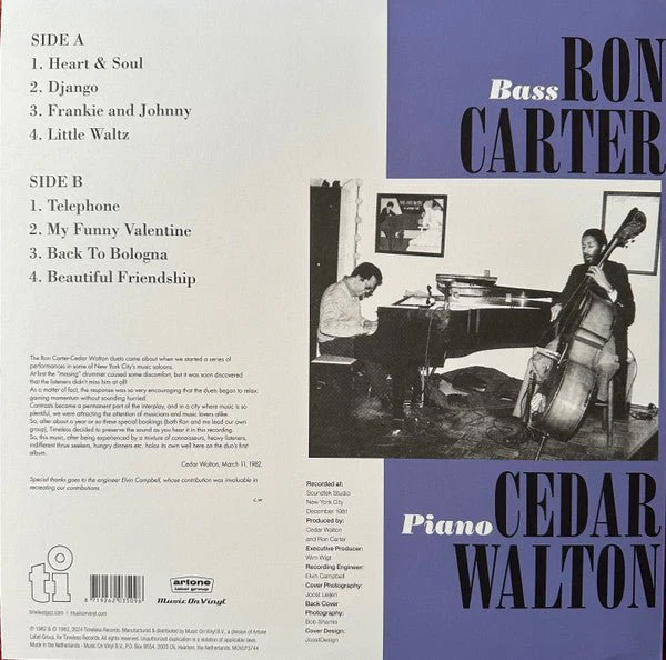 LP Ron Carter / Cedar Walton duo - Heart & Soul Nuevo precintado - Image 2