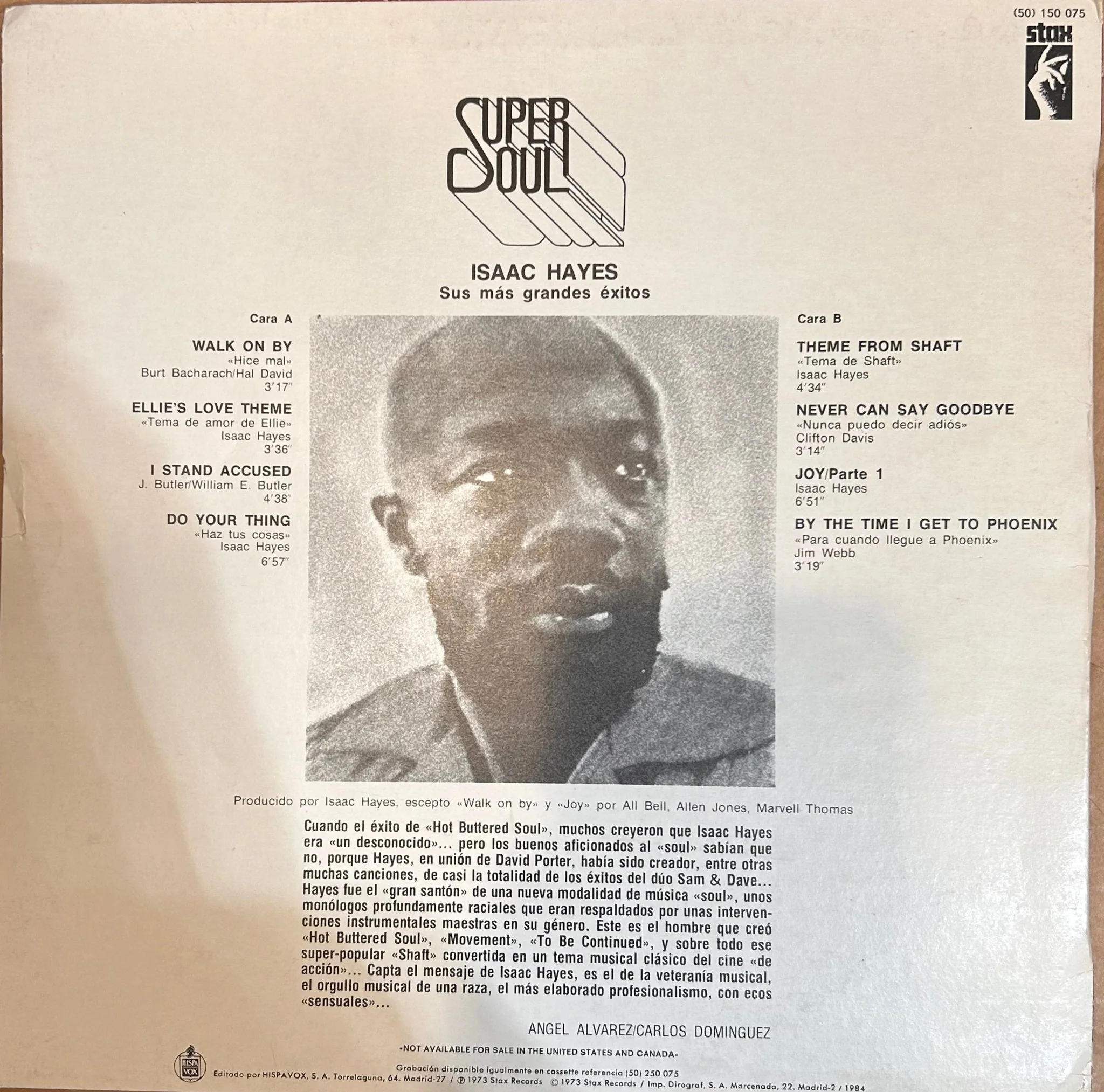 LP Isaac Hayes ‎– Sus Mas Grandes Exitos 2ª Mano - Image 2