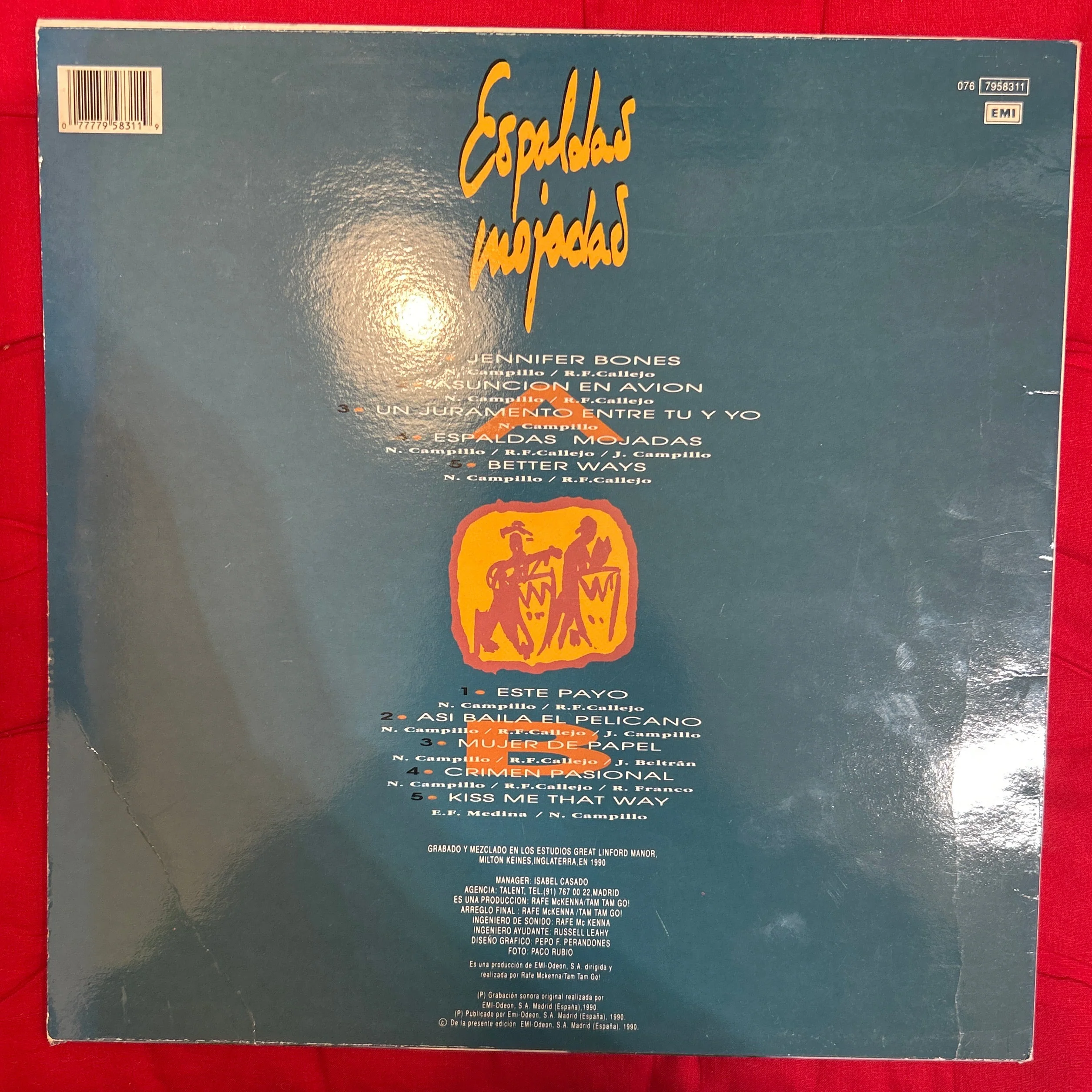 LP Tam Tam Go! ‎– Espaldas Mojadas 2ª mano - Image 2