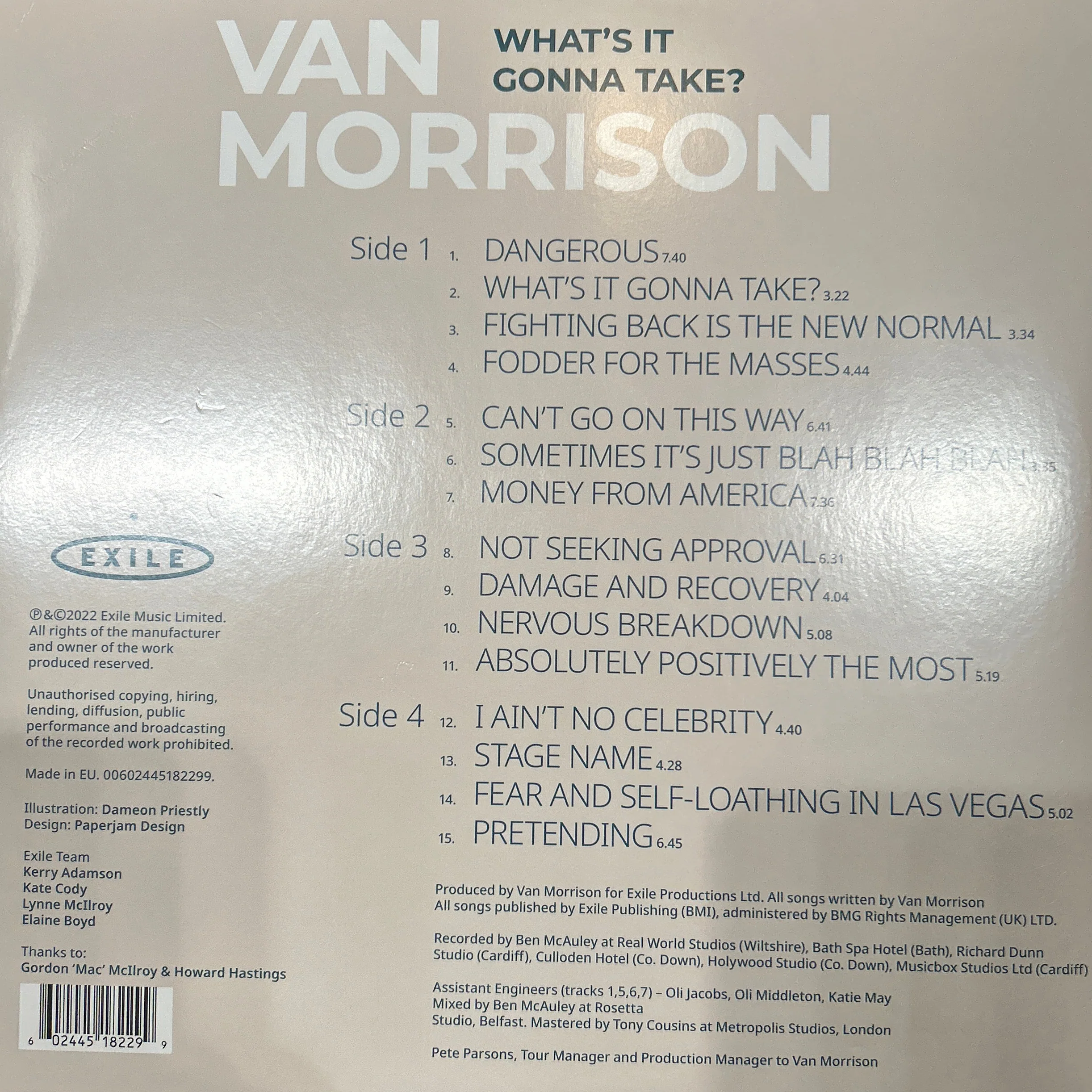 LP Van Morrison ‎– What's It Gonna Take? 2ª Mano - Image 2