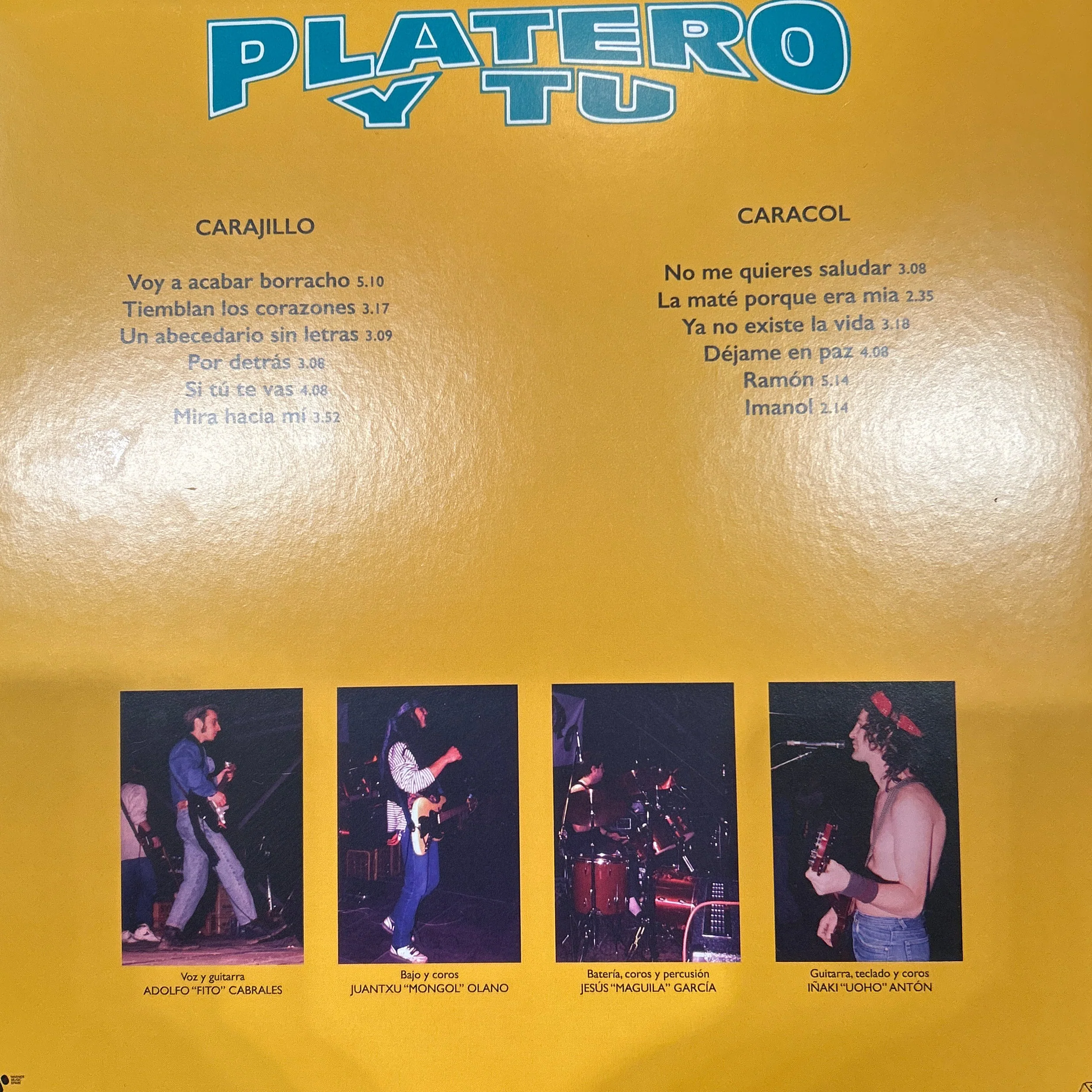 LP Platero Y Tu ‎– Voy A Acabar Borracho 2ª mano - Image 2